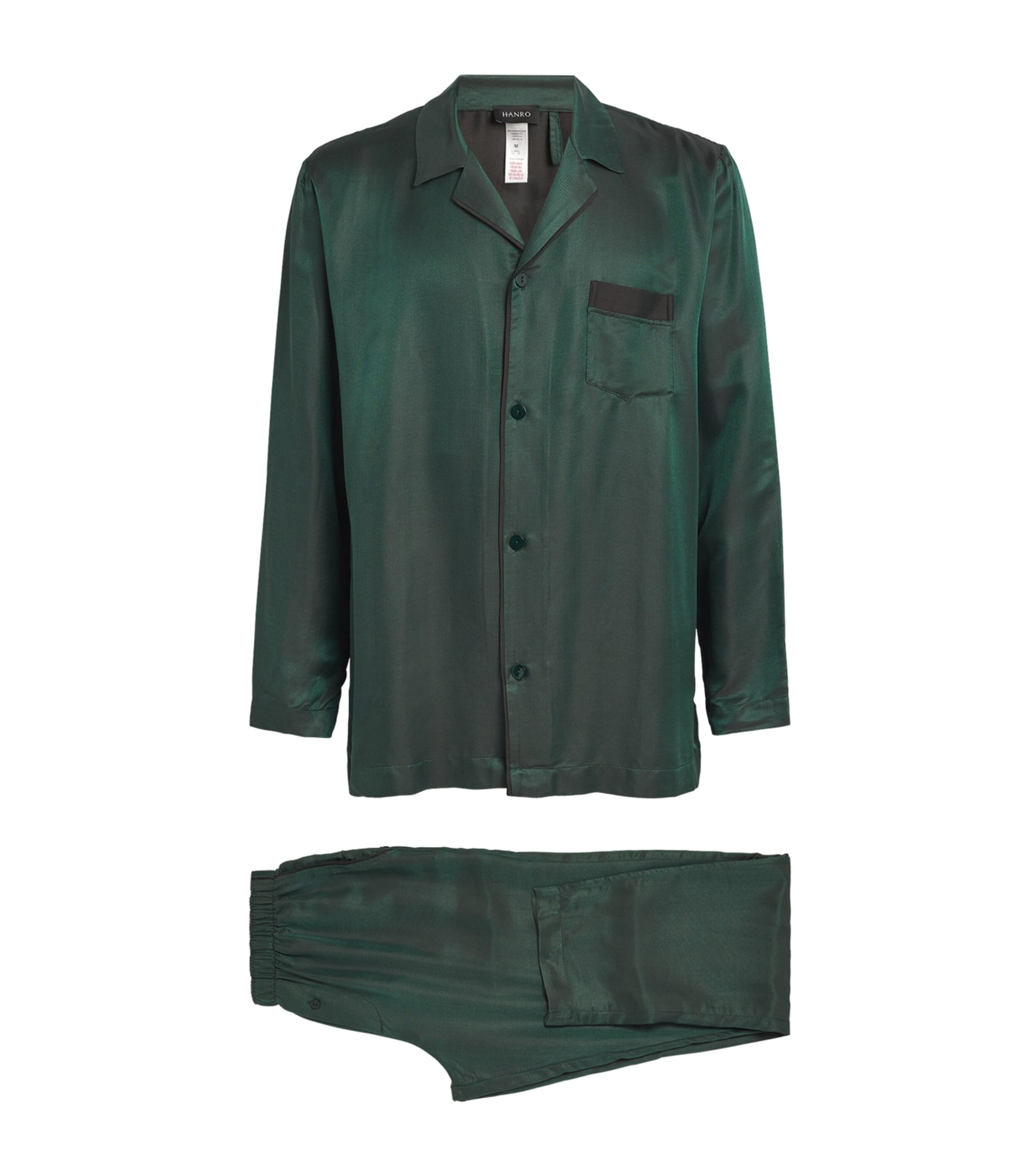 Shop Hanro Selection Pyjama Set In Green