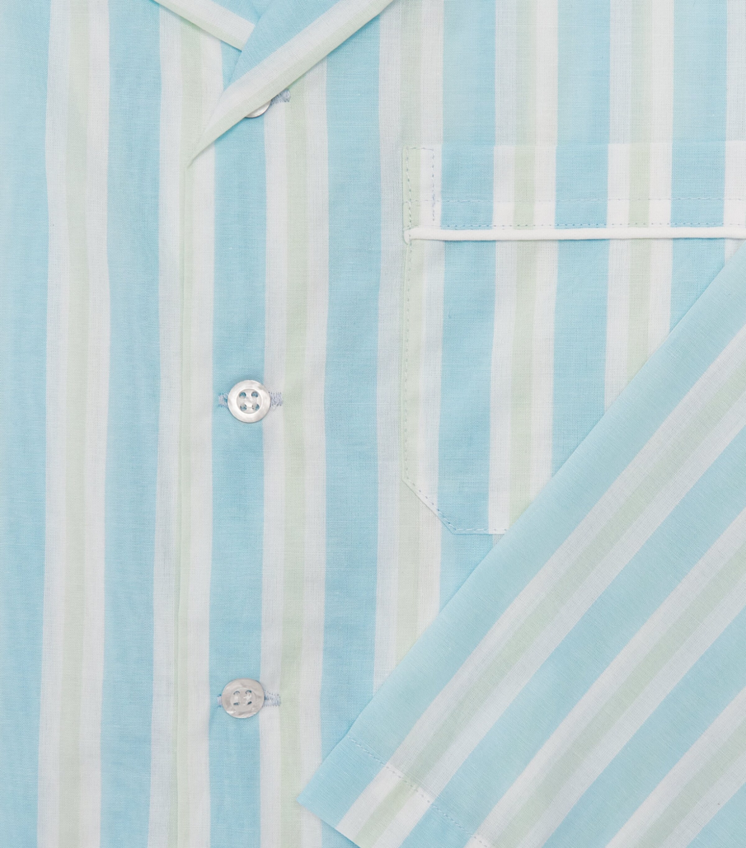 Derek Rose Kids Cotton Batiste Amalfi Pyjama Set (3-16 Years) Blue Image 4