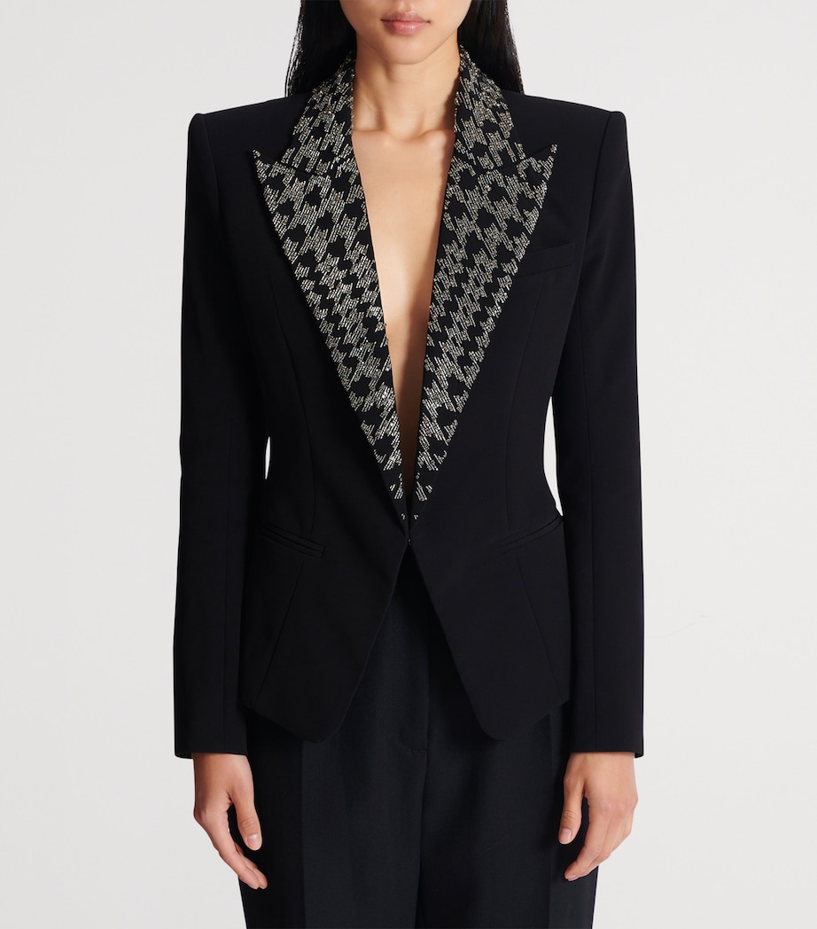 Embellished Tweed Jacket EAW NOIR/CRISTAL Image 7