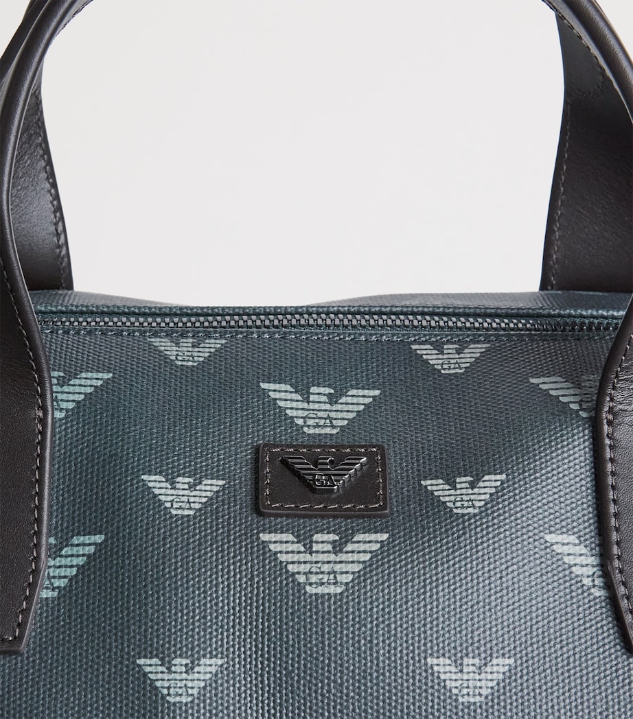 Emporio Armani Canvas Eagle Holdall Image 6