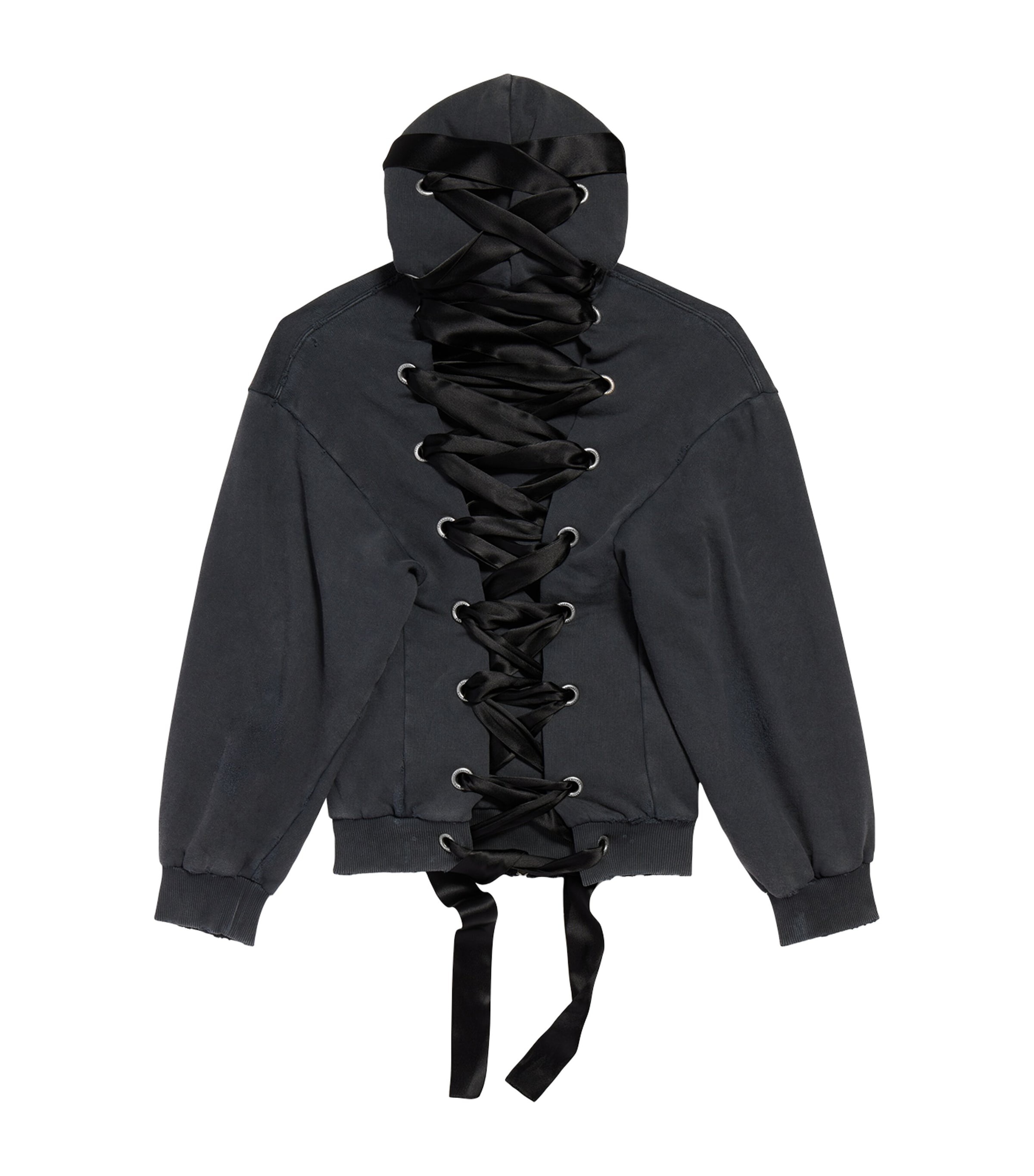 パーカー・フーディ Balenciaga Chalk Cotton Sweatshirt Balenciaga Cotton Lace-Up Hoodie | Harrods US