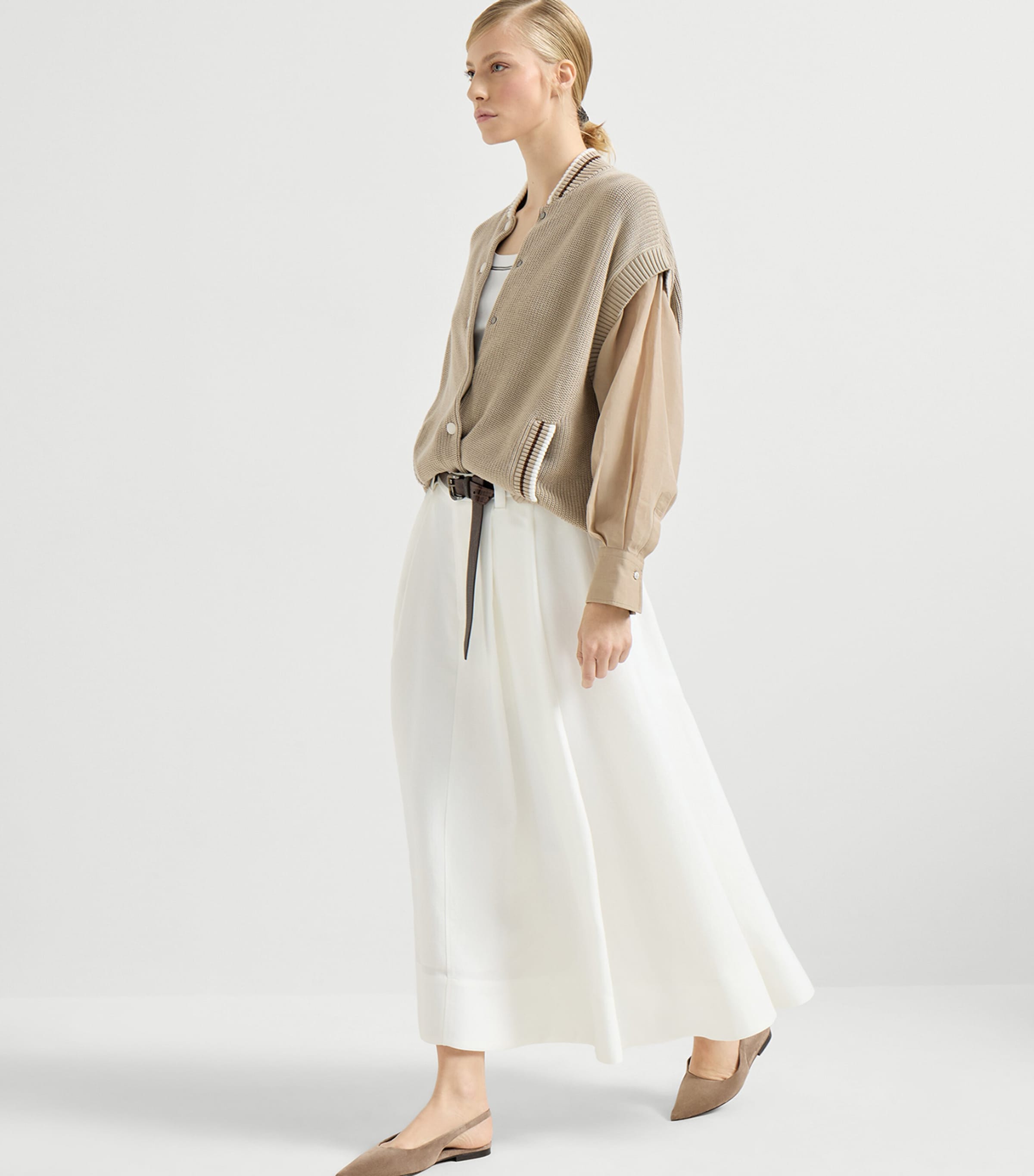 Twill Maxi Skirt C600 Image 4