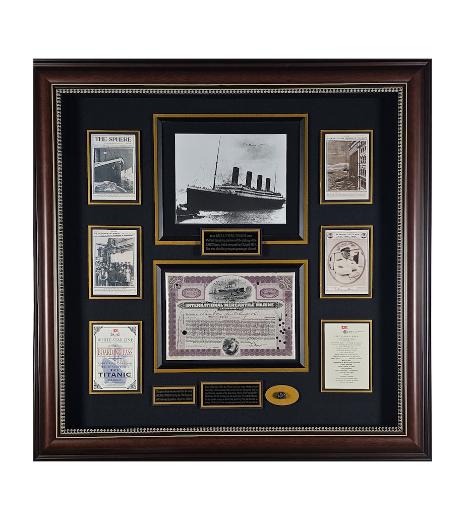 Titanic Last Survivor Autograph and Relic Display MULTI Image 1
