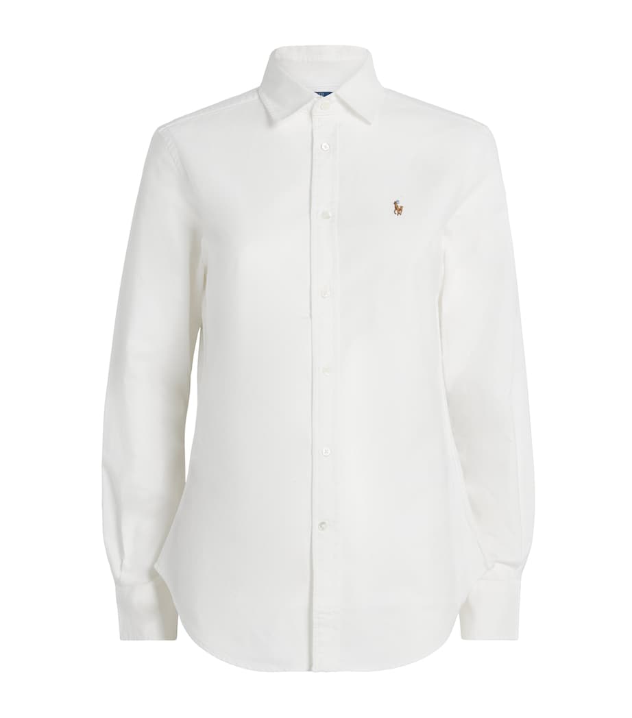 Cotton Polo Pony Shirt WHITE Image 1
