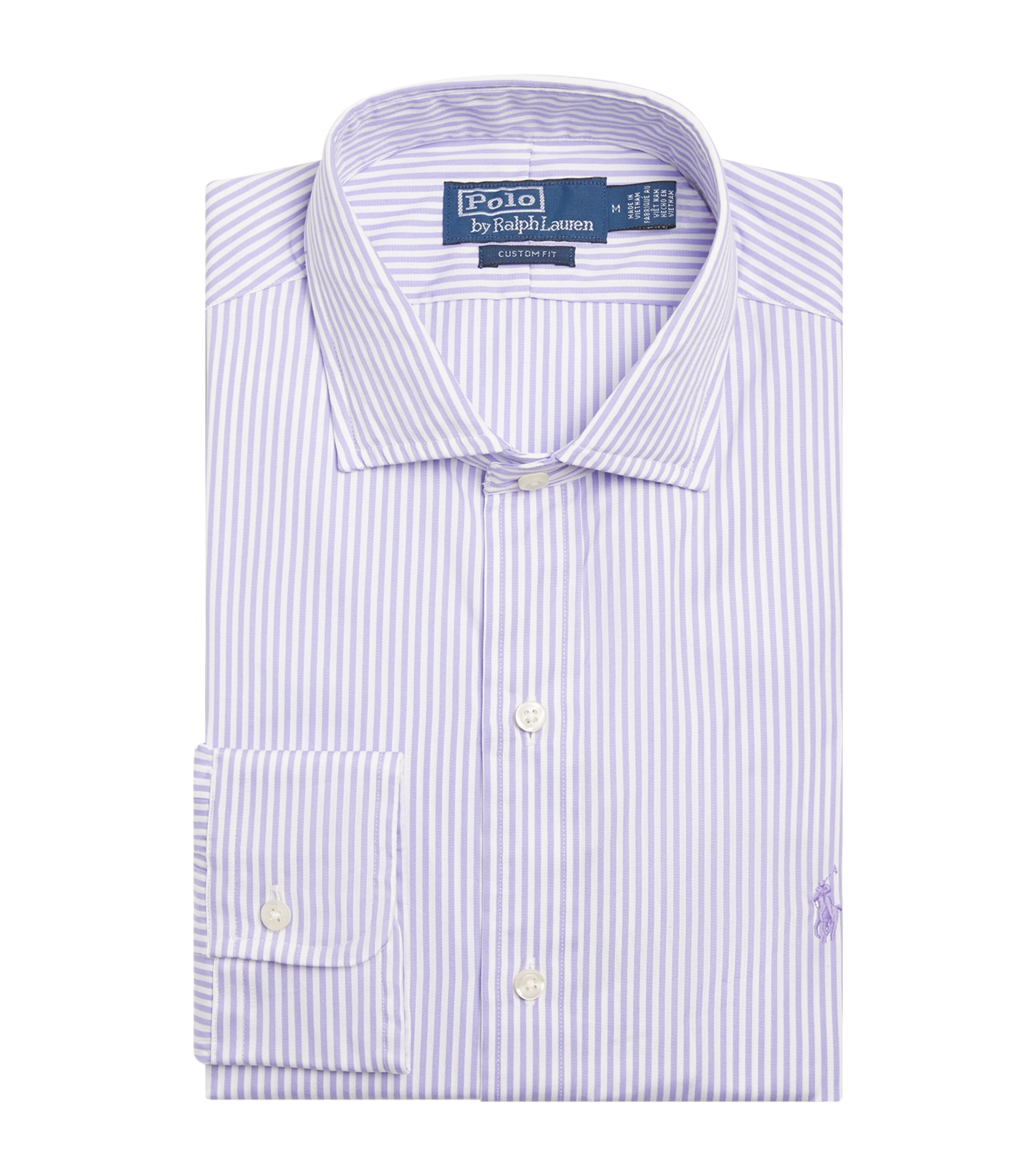 Cotton Poplin Stripe Shirt PURPLE Image 1