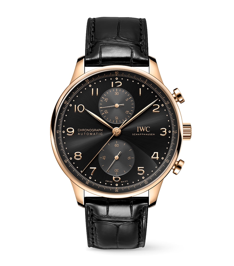 Yellow Gold Portugieser Chronograph Watch 41mm BLACK Image 1