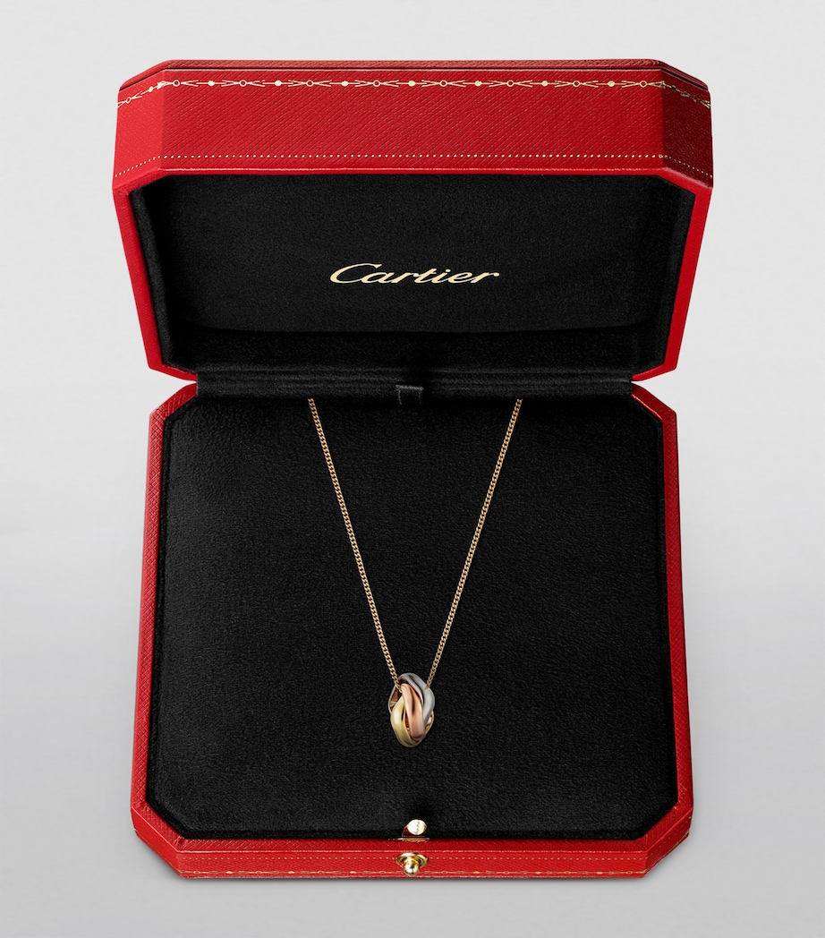 Mixed Gold and Diamond Trinity Necklace MIXED GOLD Image 8