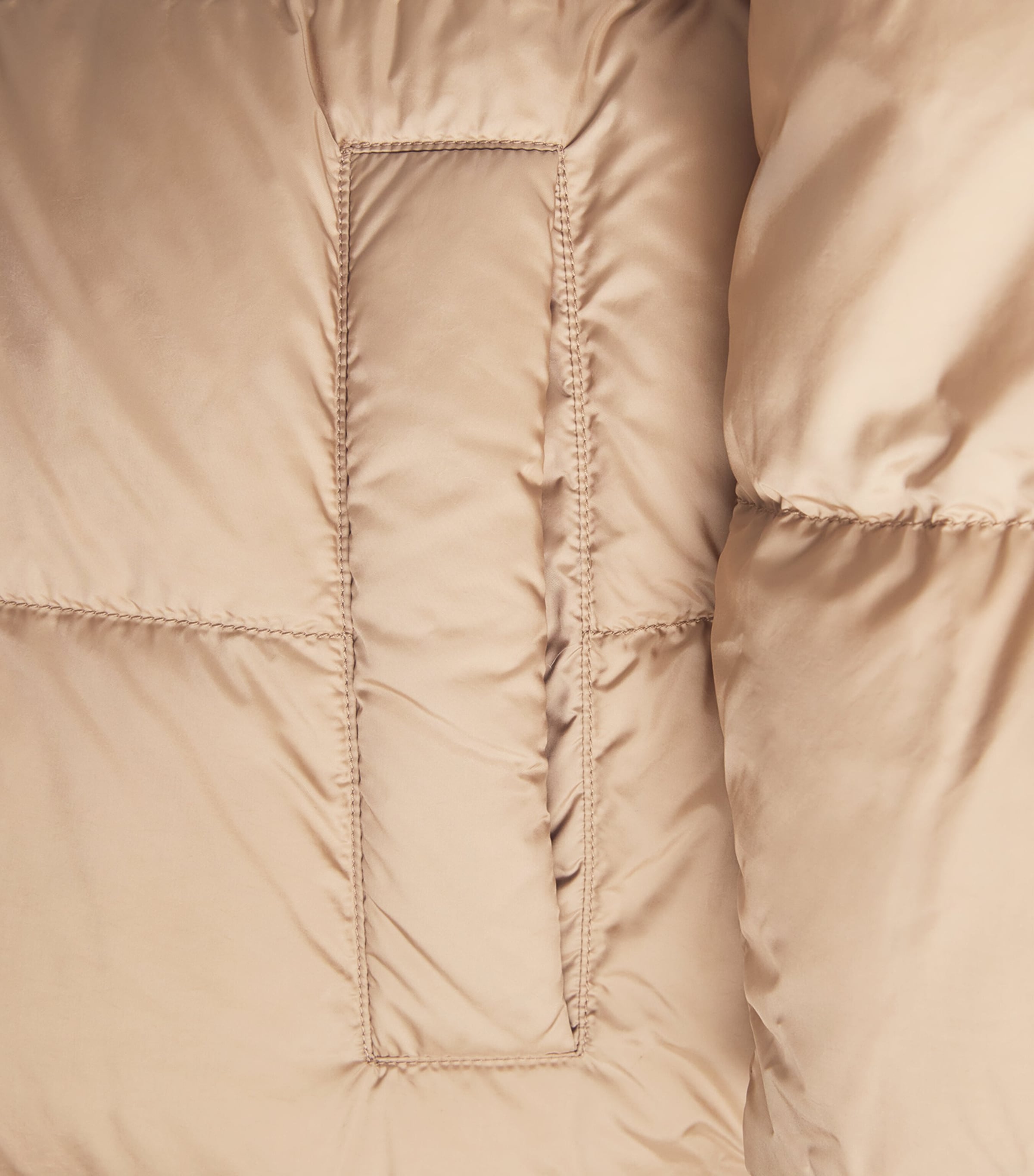 Down Water-Repellent Reversible Coat BEIGE Image 5