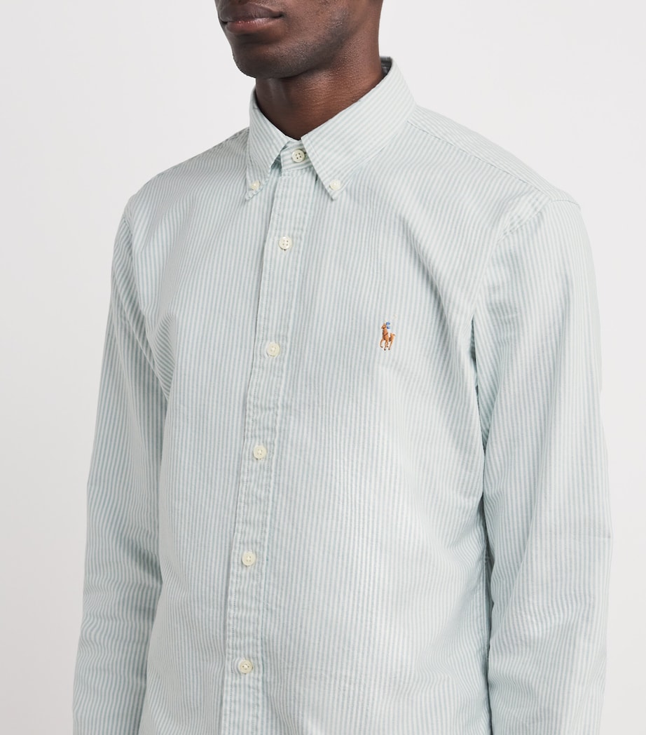 Cotton Oxford Shirt GREEN Image 6