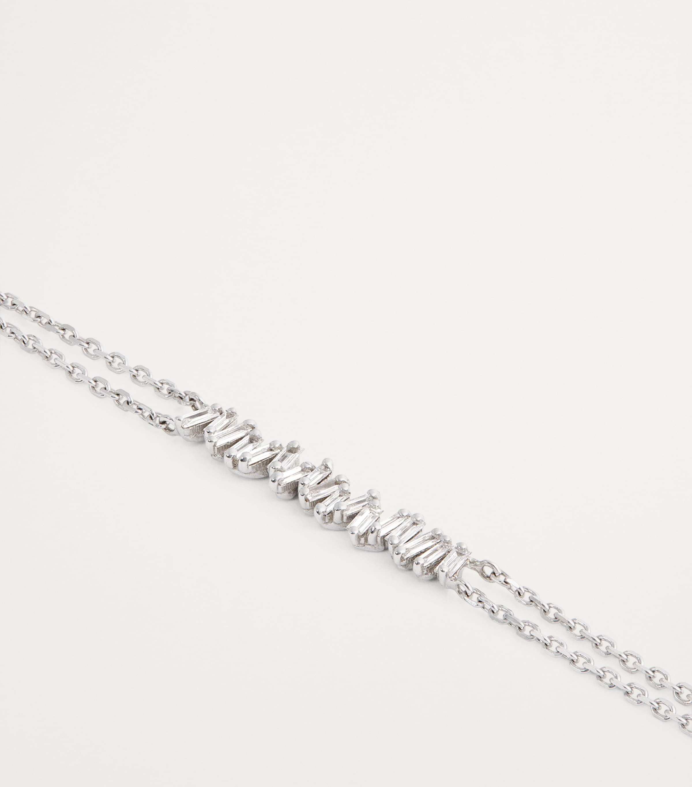 White Gold and Diamond Bar Bracelet 18K WG/WD Image 3