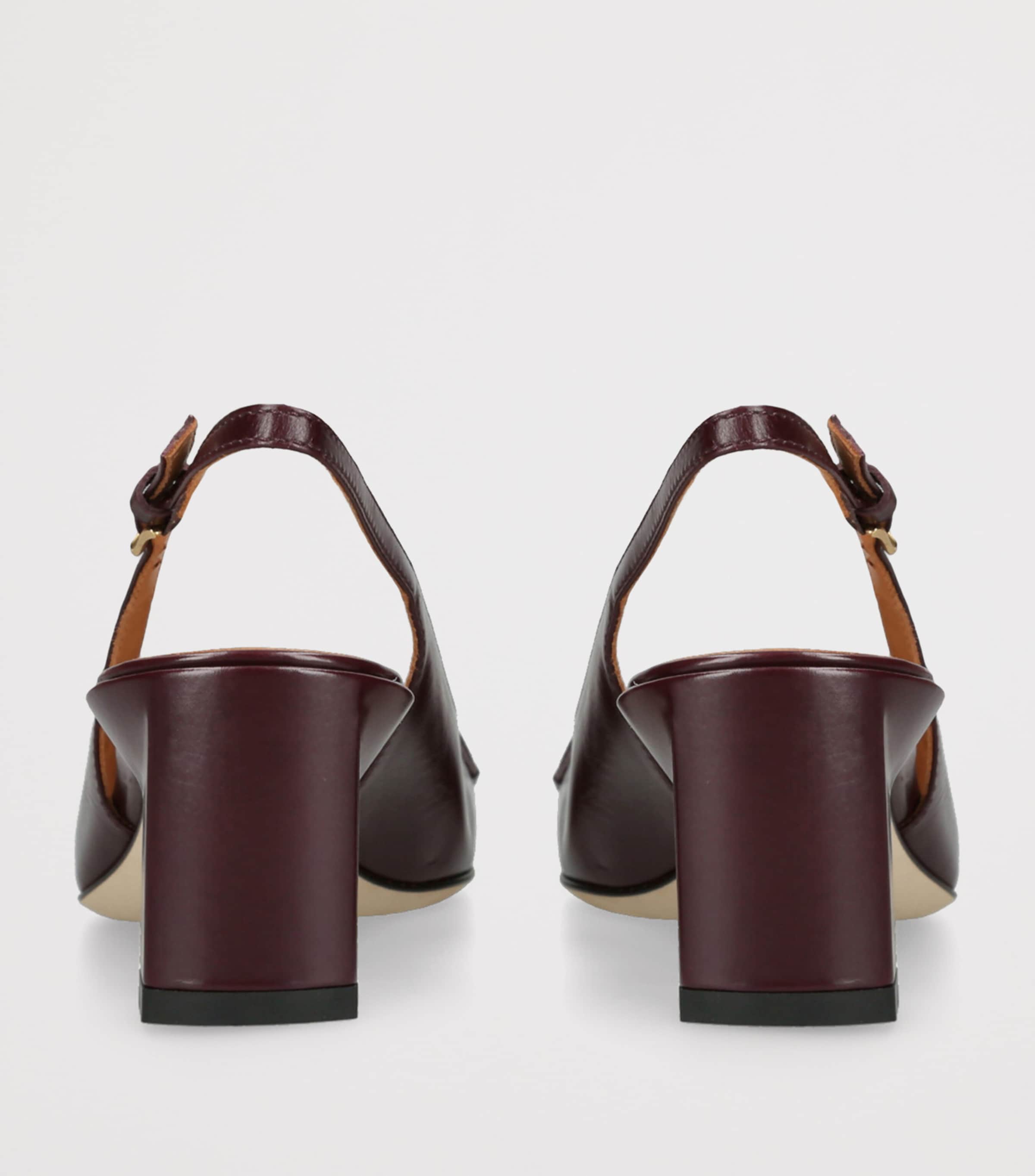 Tod's Leather Barretta Slingback Pumps 50 Brown Image 2