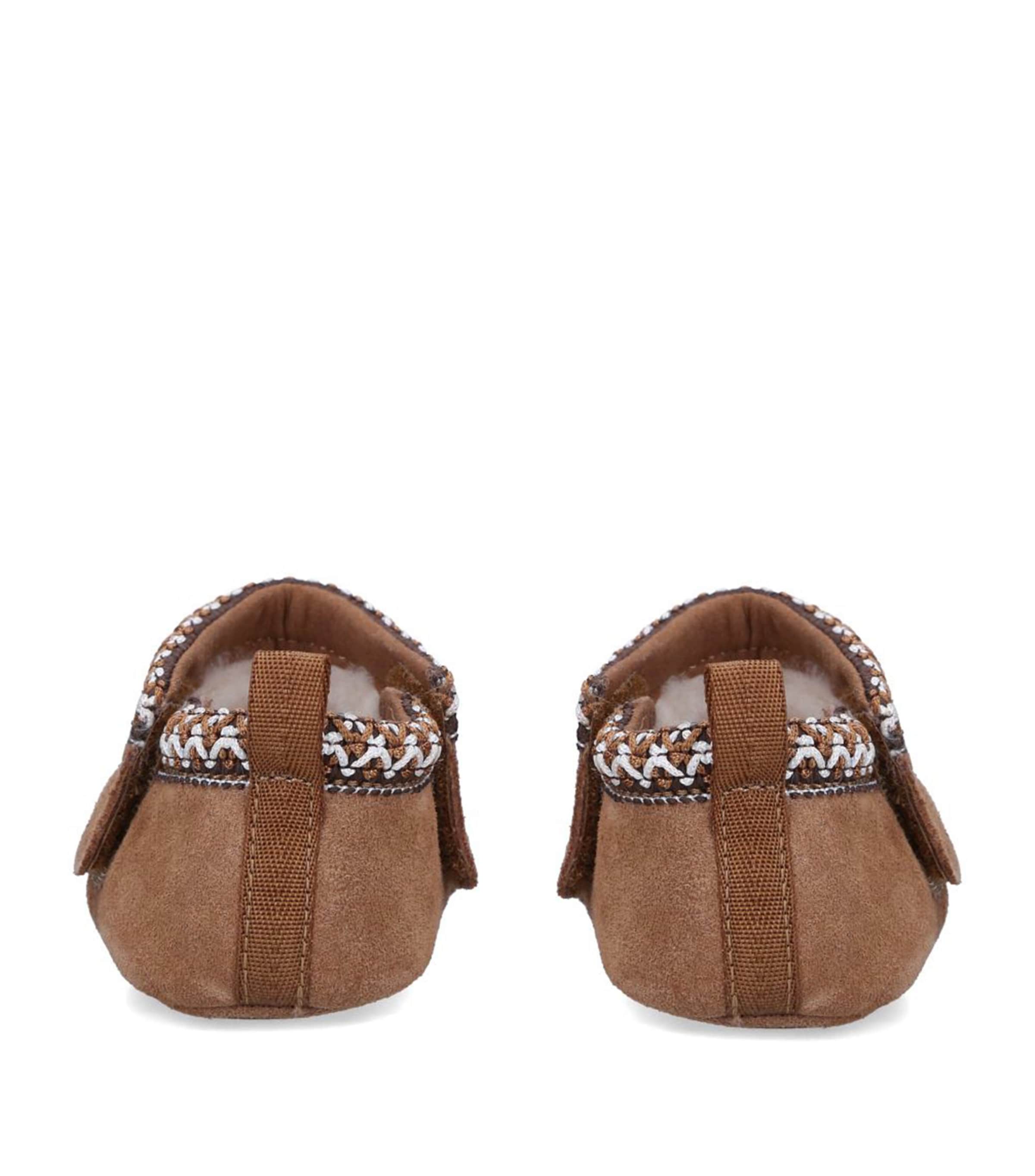 Suede Baby Tasman Slipper Shoes BROWN Image 2