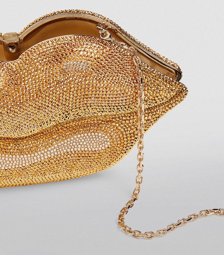 Judith Leiber Hot Lips Clutch Bag Saumt Silver Image 7