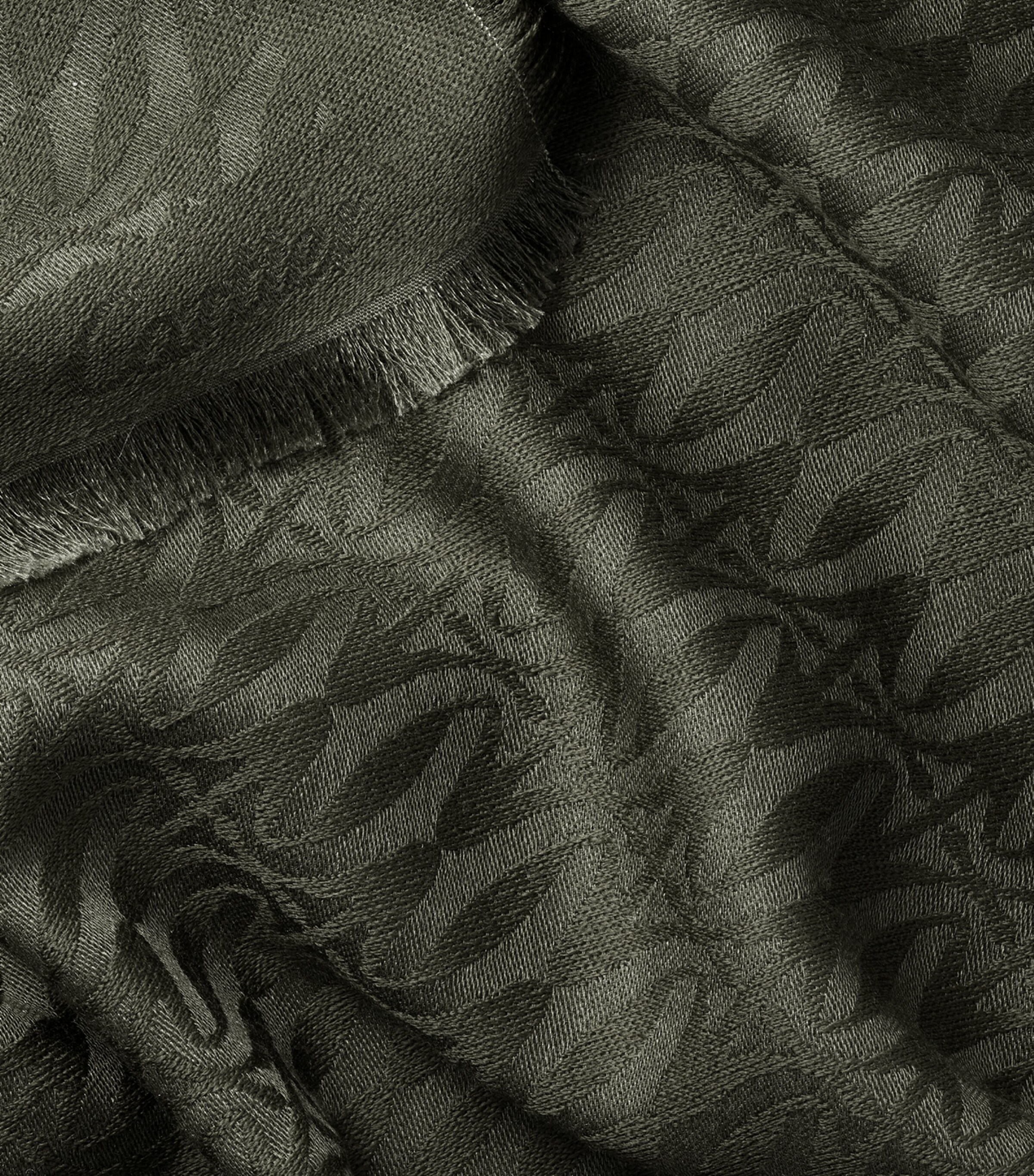 Silk-Wool C de Cartier Shawl GREEN Image 2