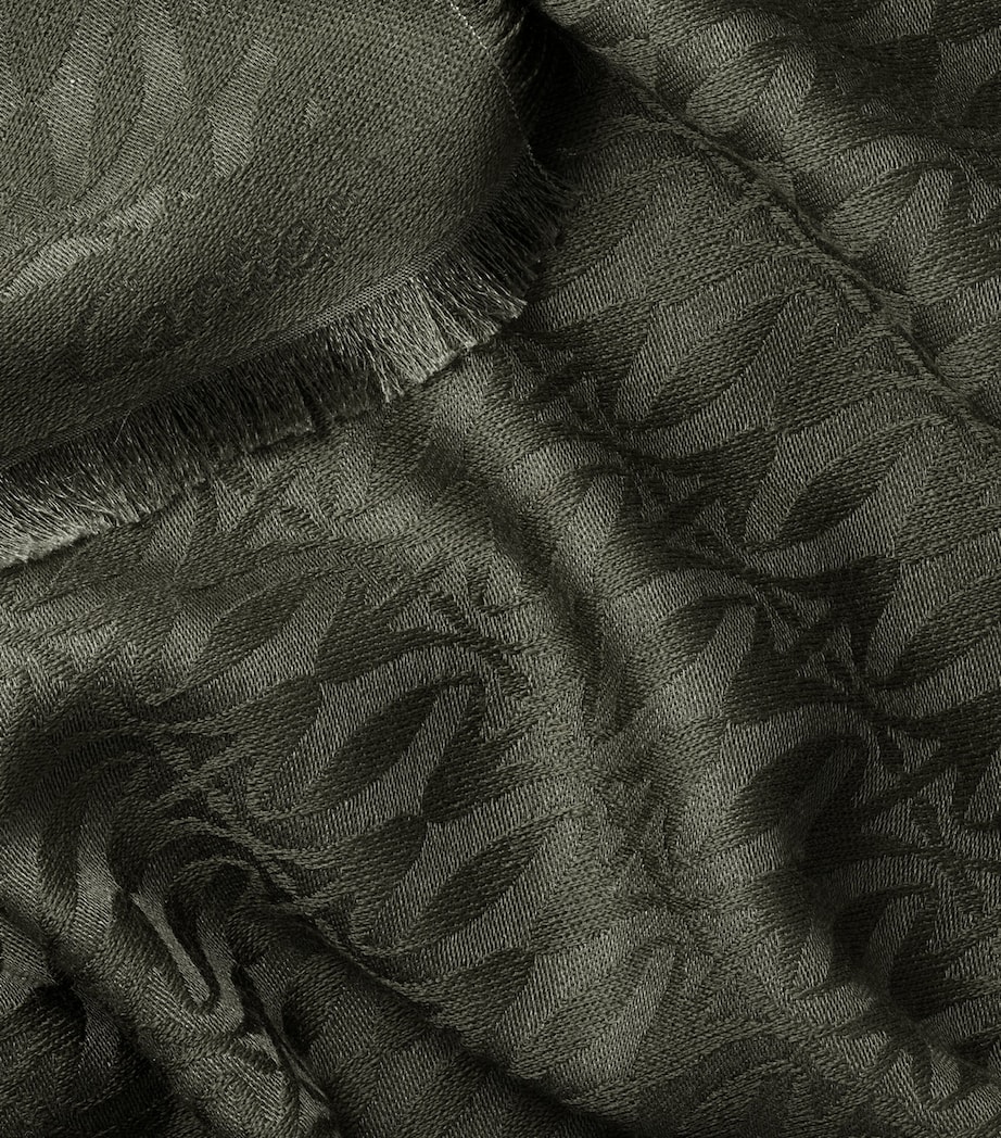 Silk-Wool C de Cartier Shawl GREEN Image 2