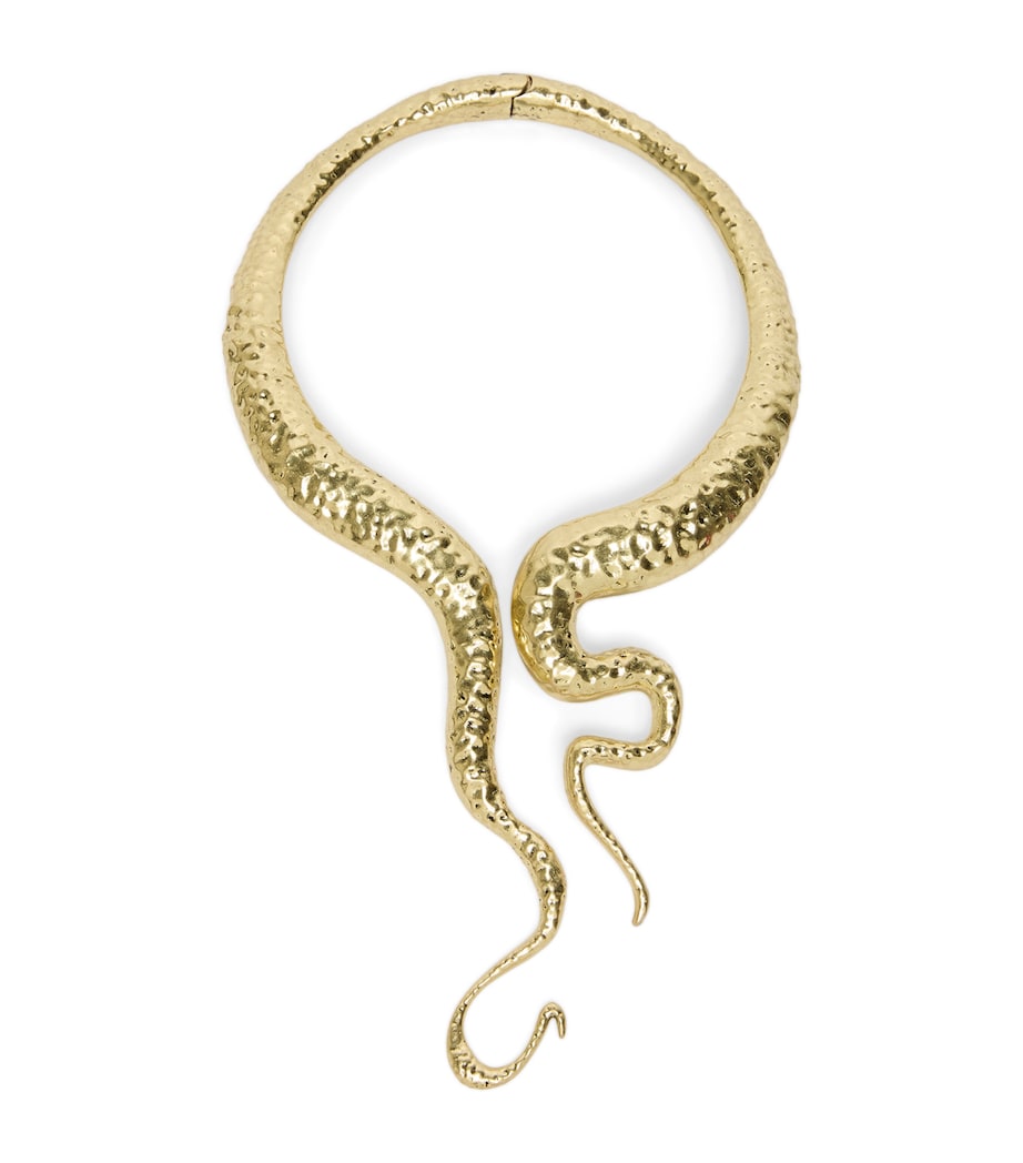 Marina Rinaldi Textured Sculptural Choker Mustard Image 1
