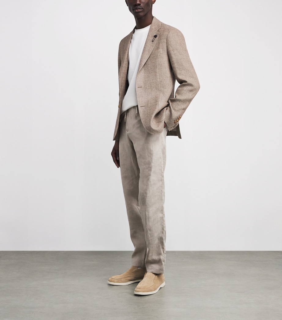 Linen-Wool Patch Pocket Blazer 428 BROWN Image 2