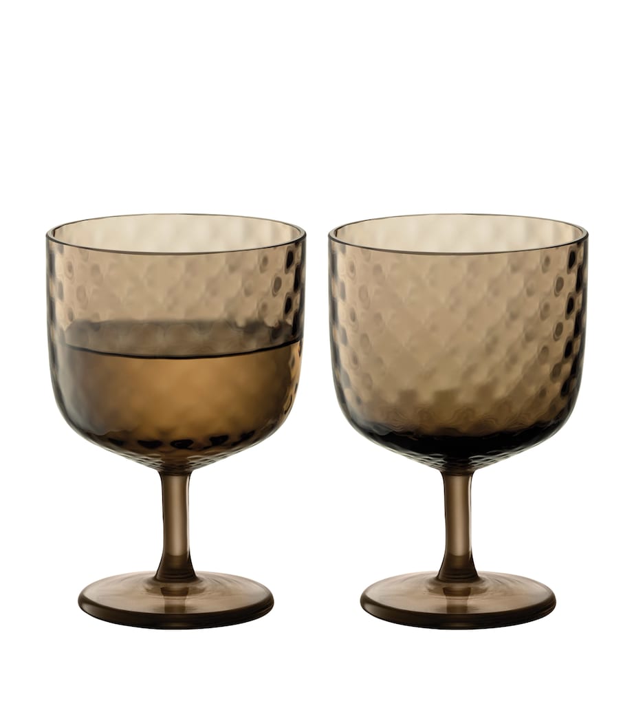 Set of 2 Dapple Wine Glasses (325ml) BROWN/MOCHA Image 3