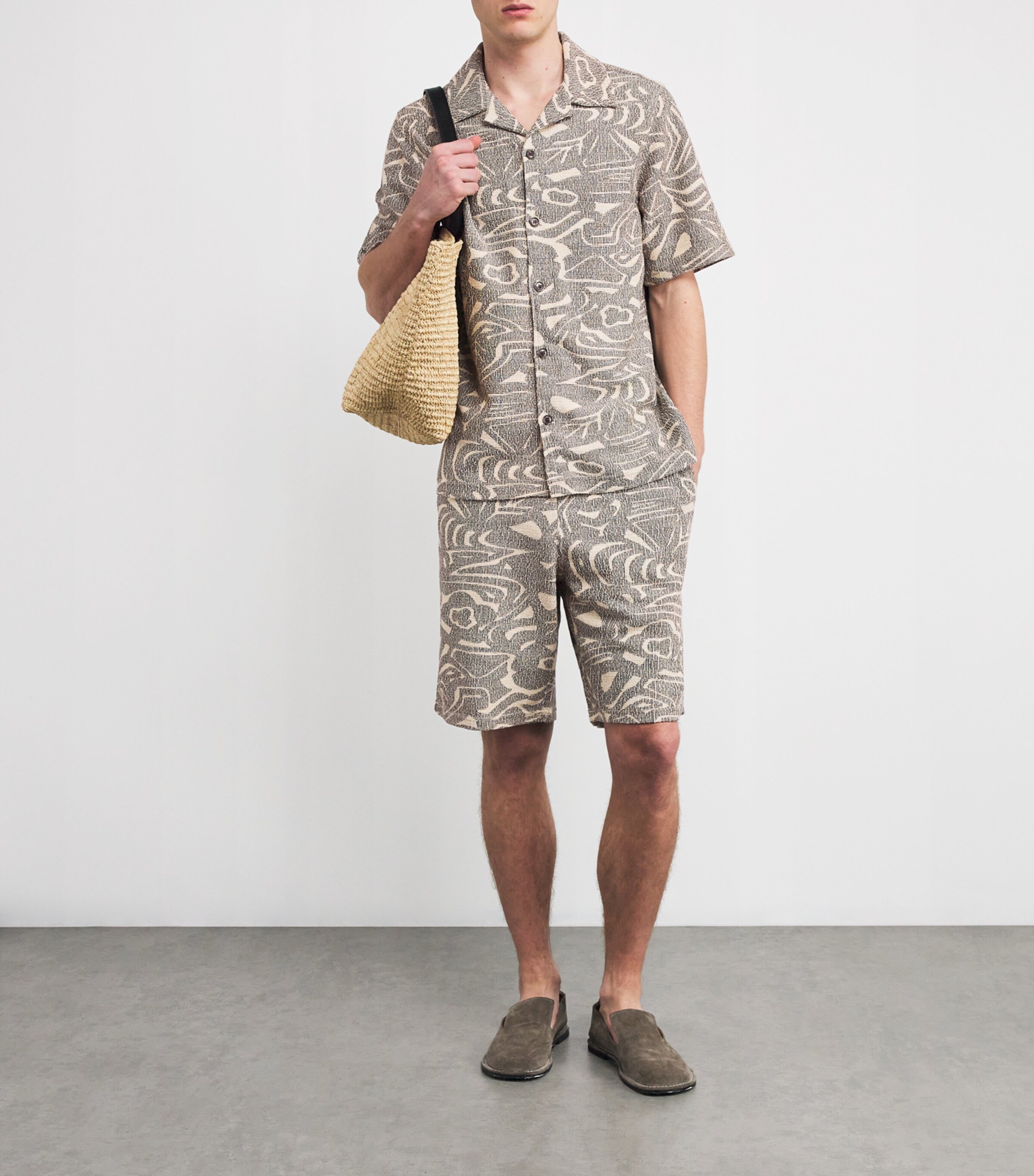 Swirl Drawstring Jerry Shorts DEMITASSE Image 2