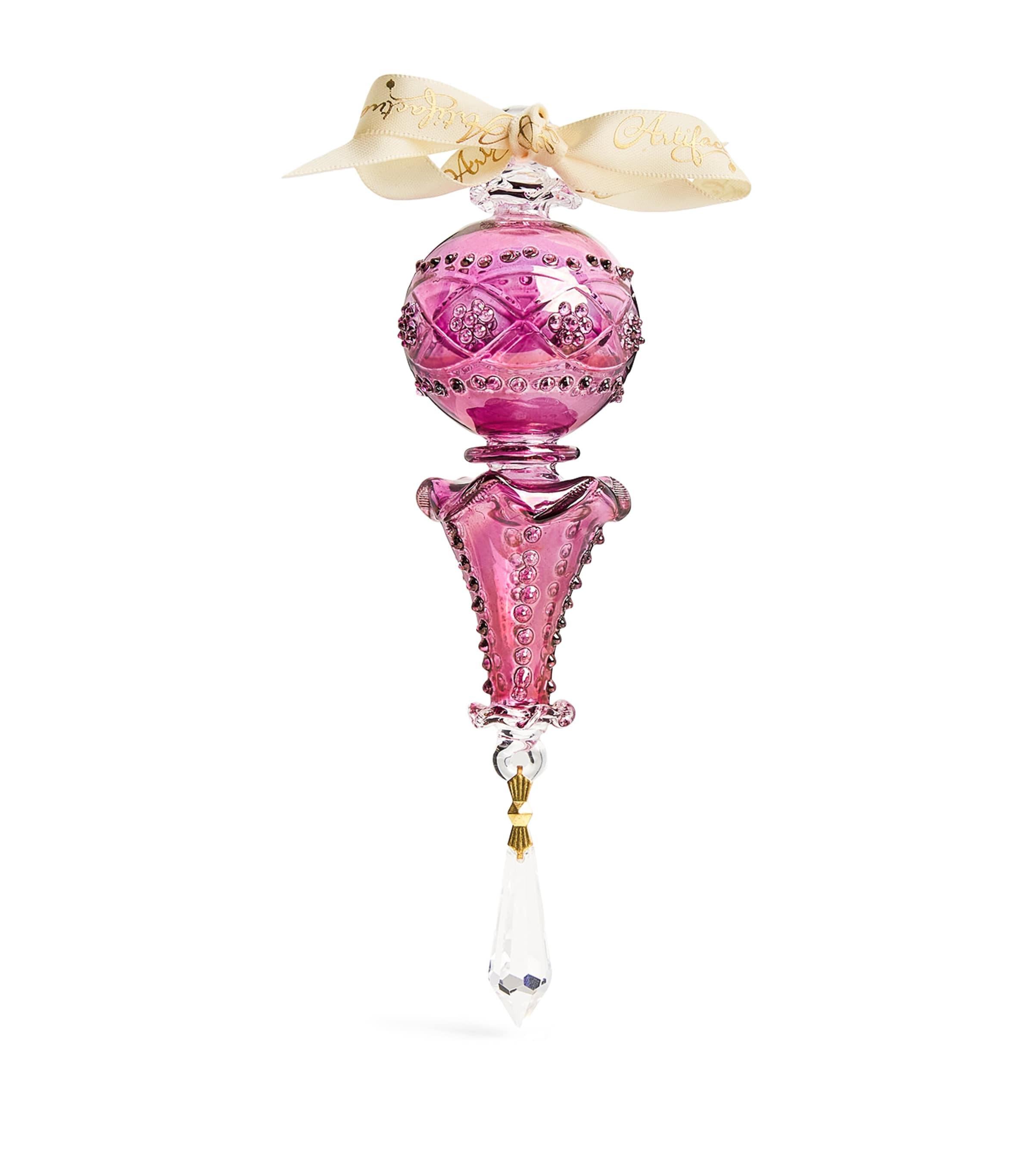 Artifactually Crystal Embellished Chandelier Tree Decoration In Pink