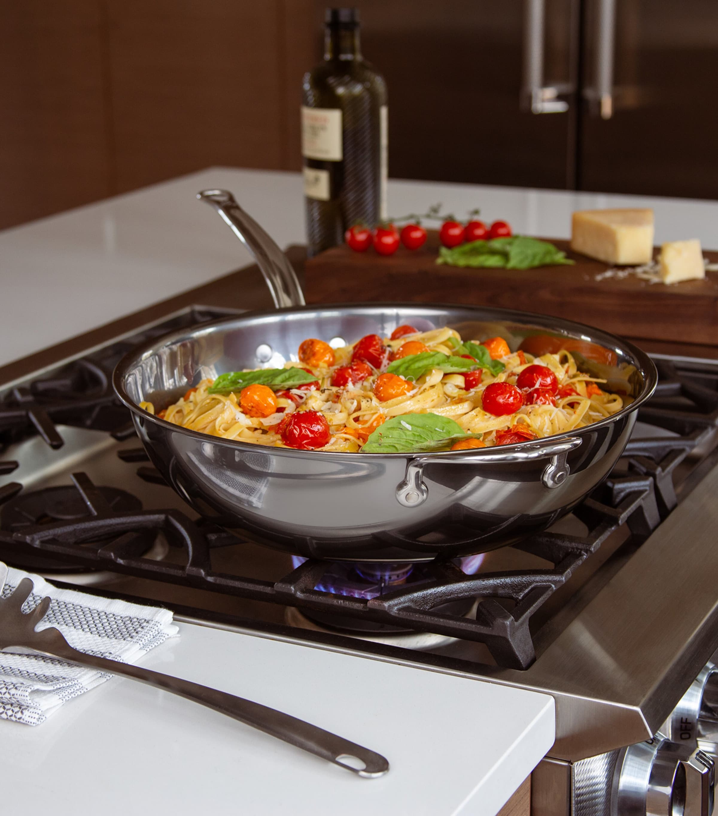 Hestan Stainless Steel NanoBond Chef’s Pan (36cm) Silver Image 5