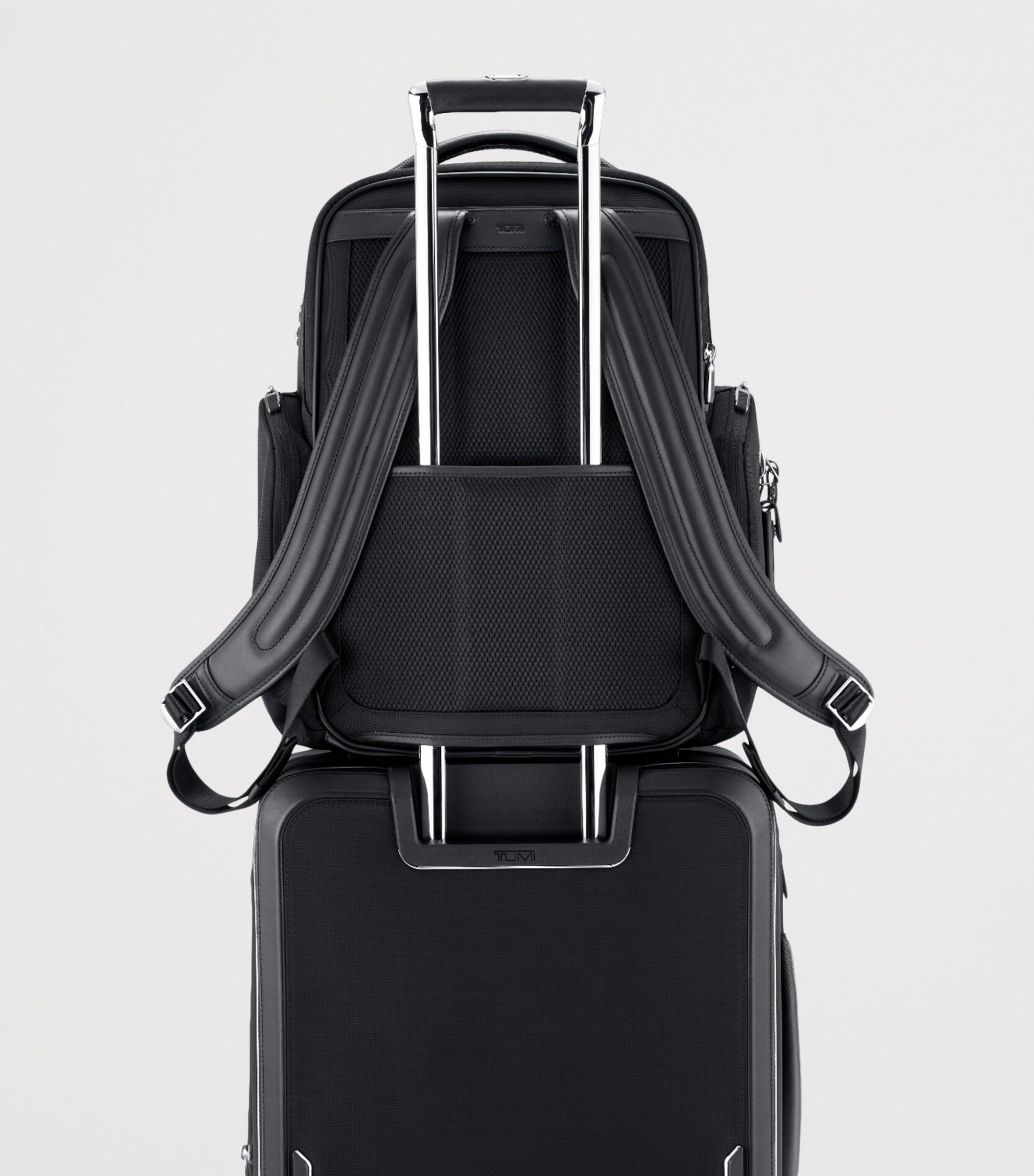 Tumi Leather Arrivé Barker Backpack Black Image 7