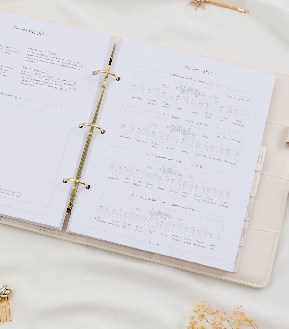 Blush and Gold Our Wedding Planner Binder White, Gold Image 12