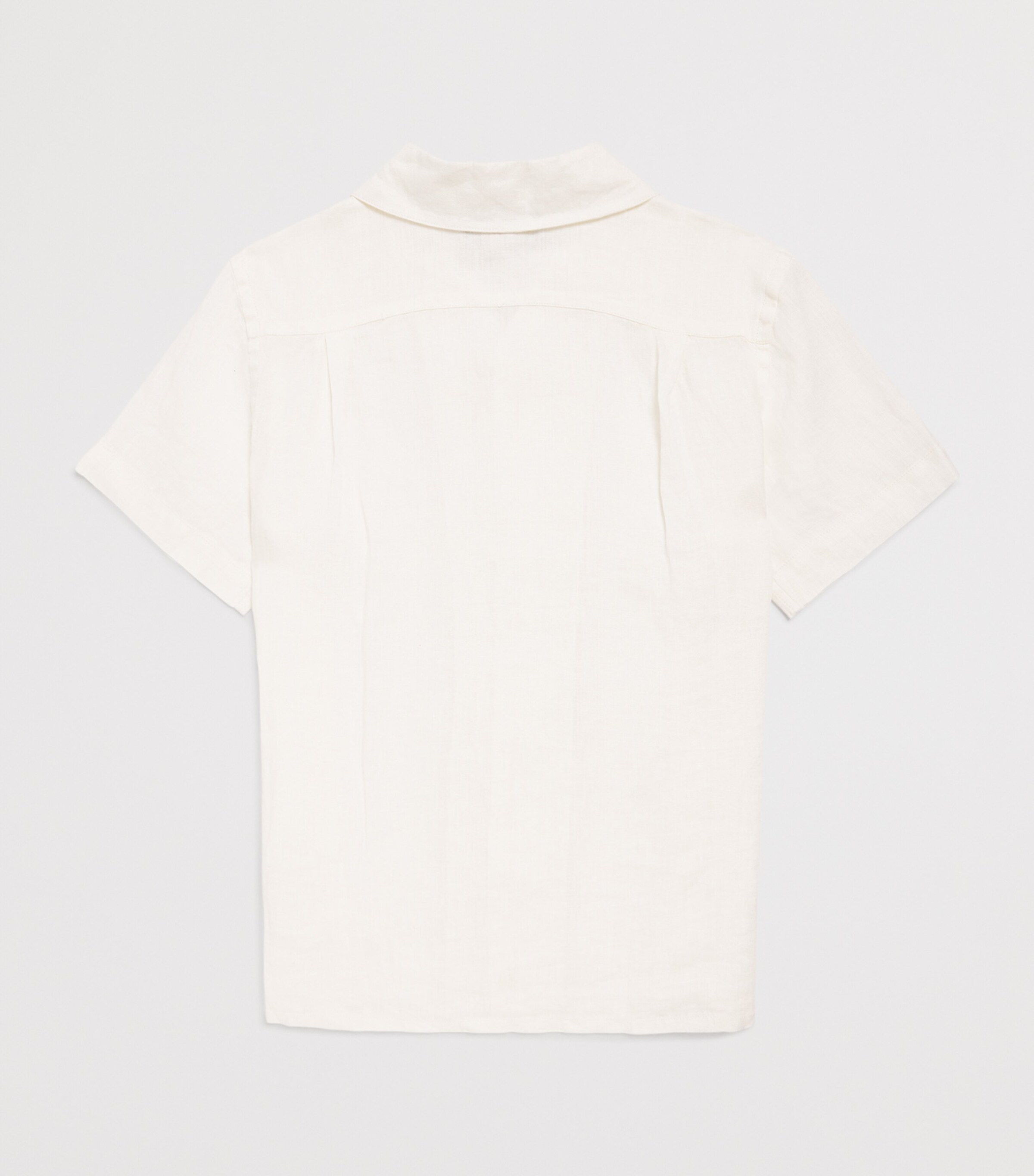 Linen Polo Pony Shirt (6-14 Years) WHITE Image 2