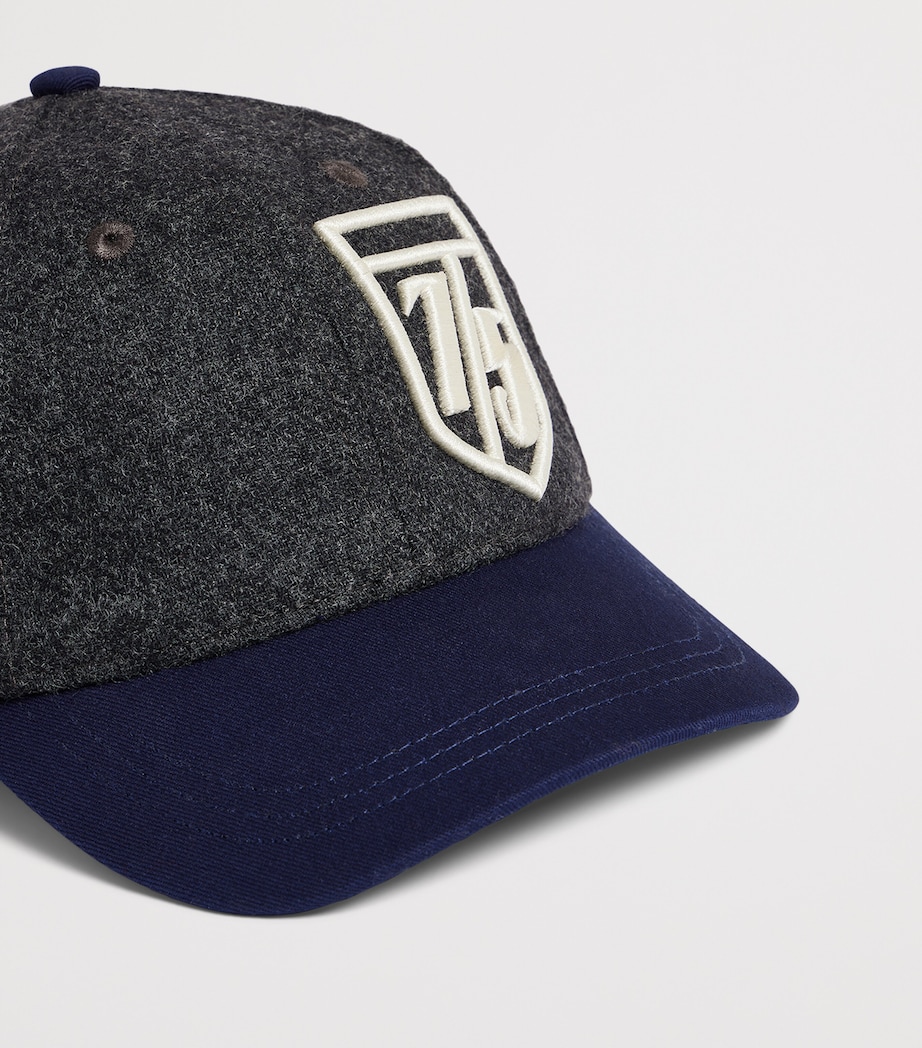Bonpoint Embroidered Logo Baseball Cap Gris Fonce Image 3