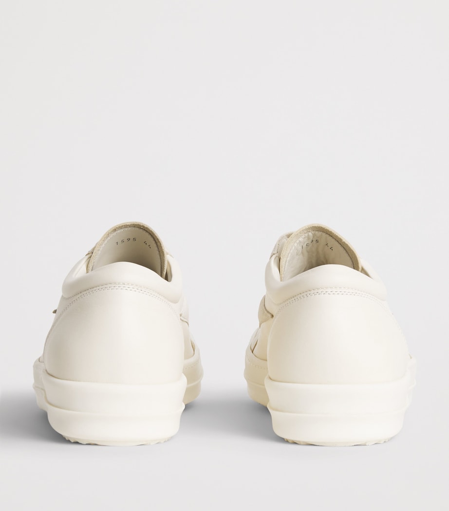 Rick Owens Leather Vintage Sneakers Milk/milk/milk Image 5