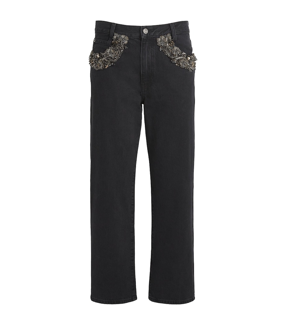 Organic Beaded Straight-Leg Jeans PORTIA Image 1