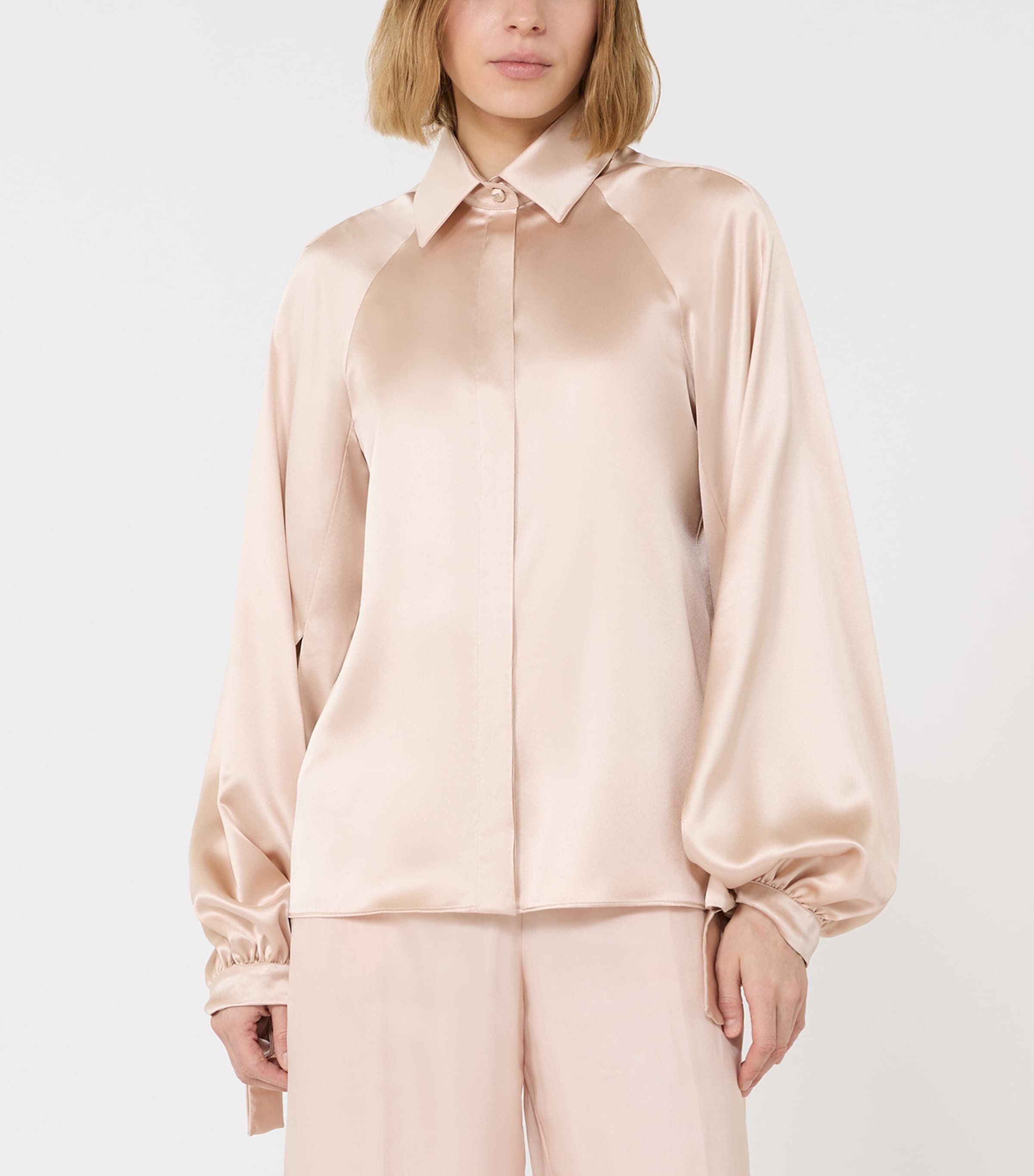 Max Mara Womens Silk Shirt Powder Image 2