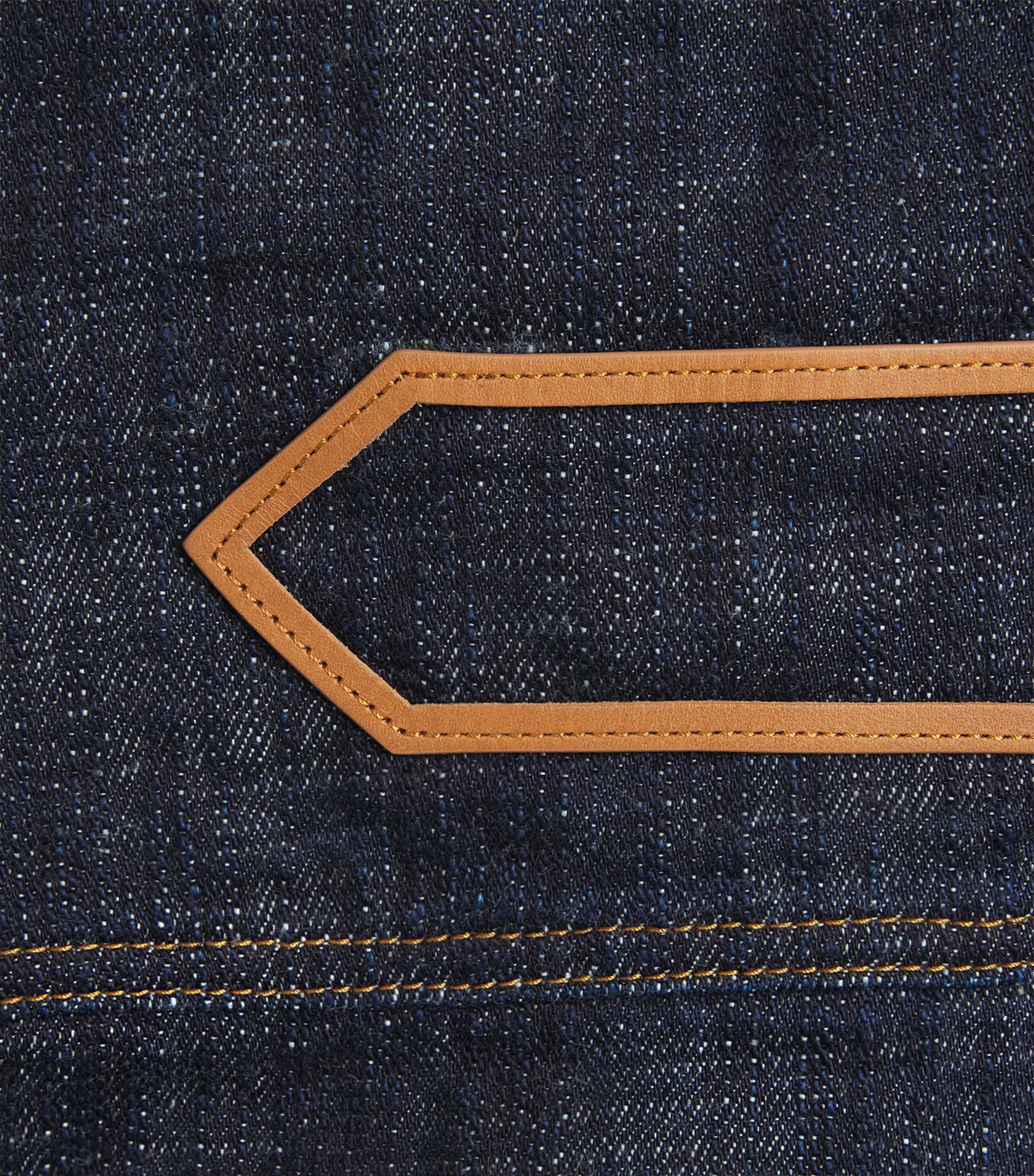 Jacquemus Mens Logo Denim Jacket Dark Navy Image 6