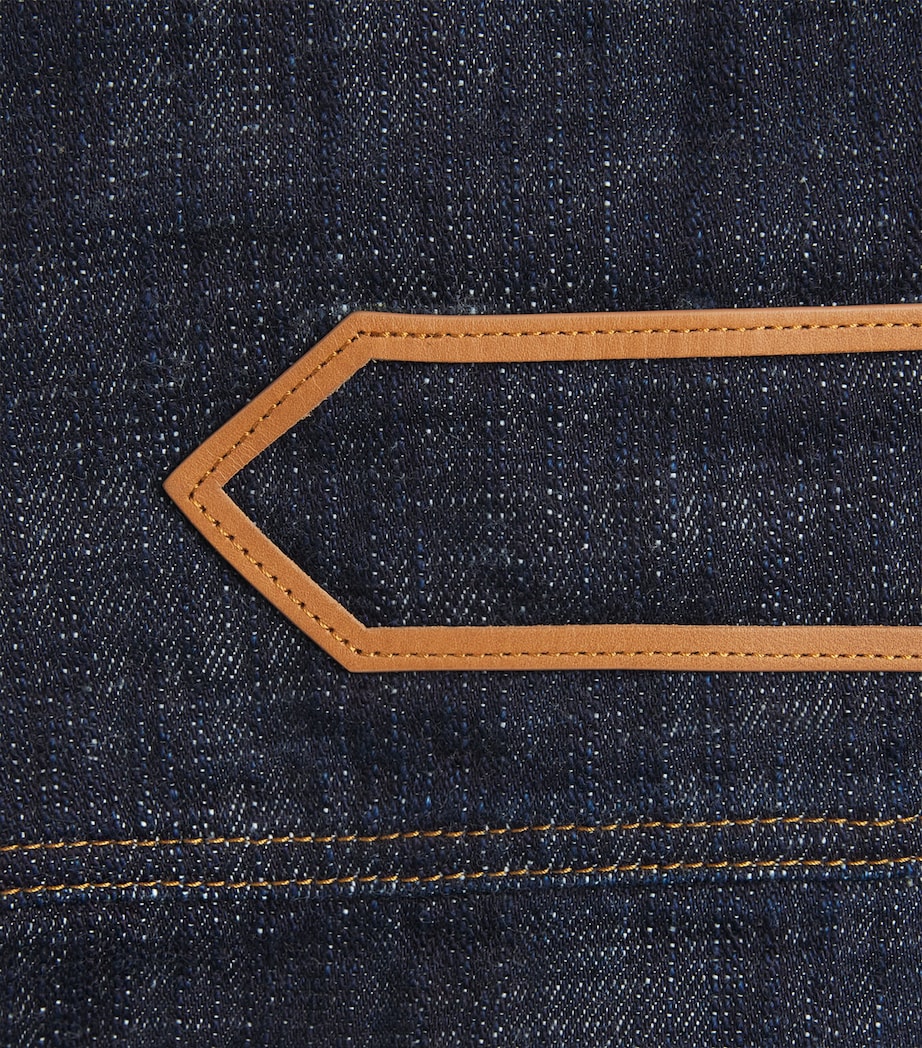 Jacquemus Mens Logo Denim Jacket Dark Navy Image 6