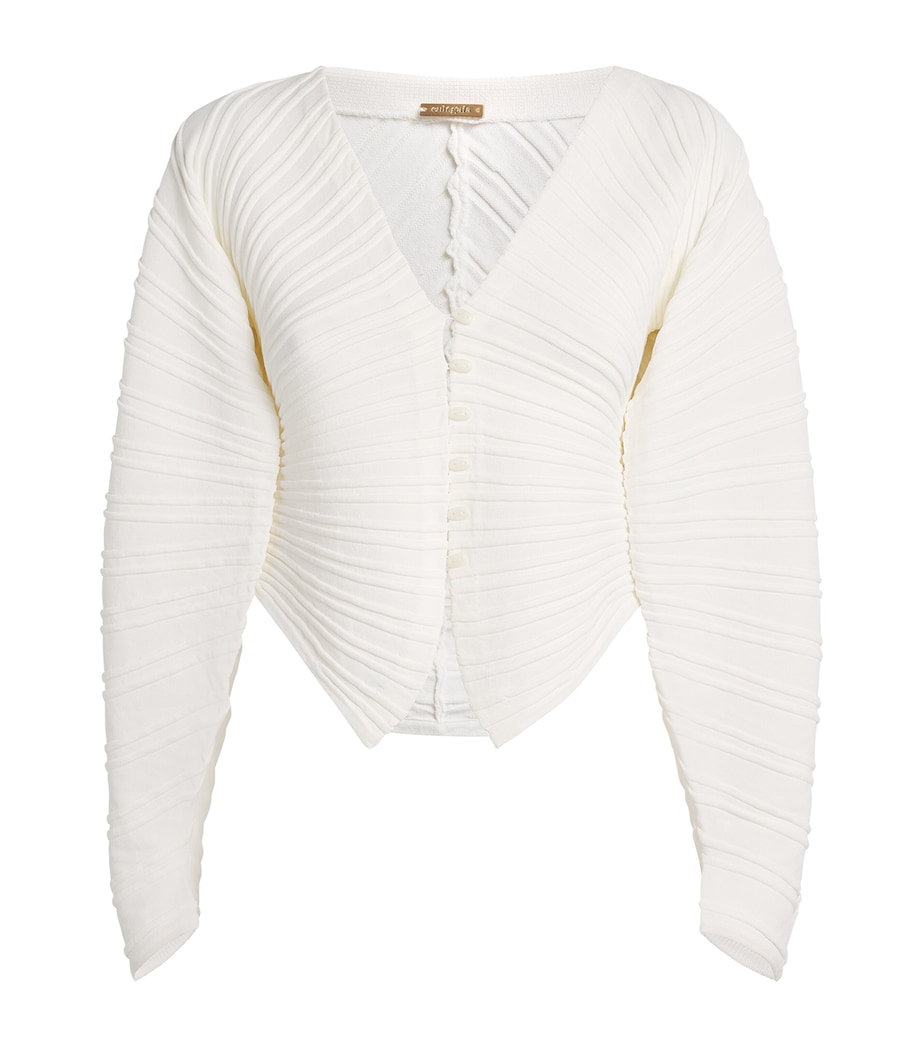 Rib-Knit Blair Cardigan OFF WHITE Image 1