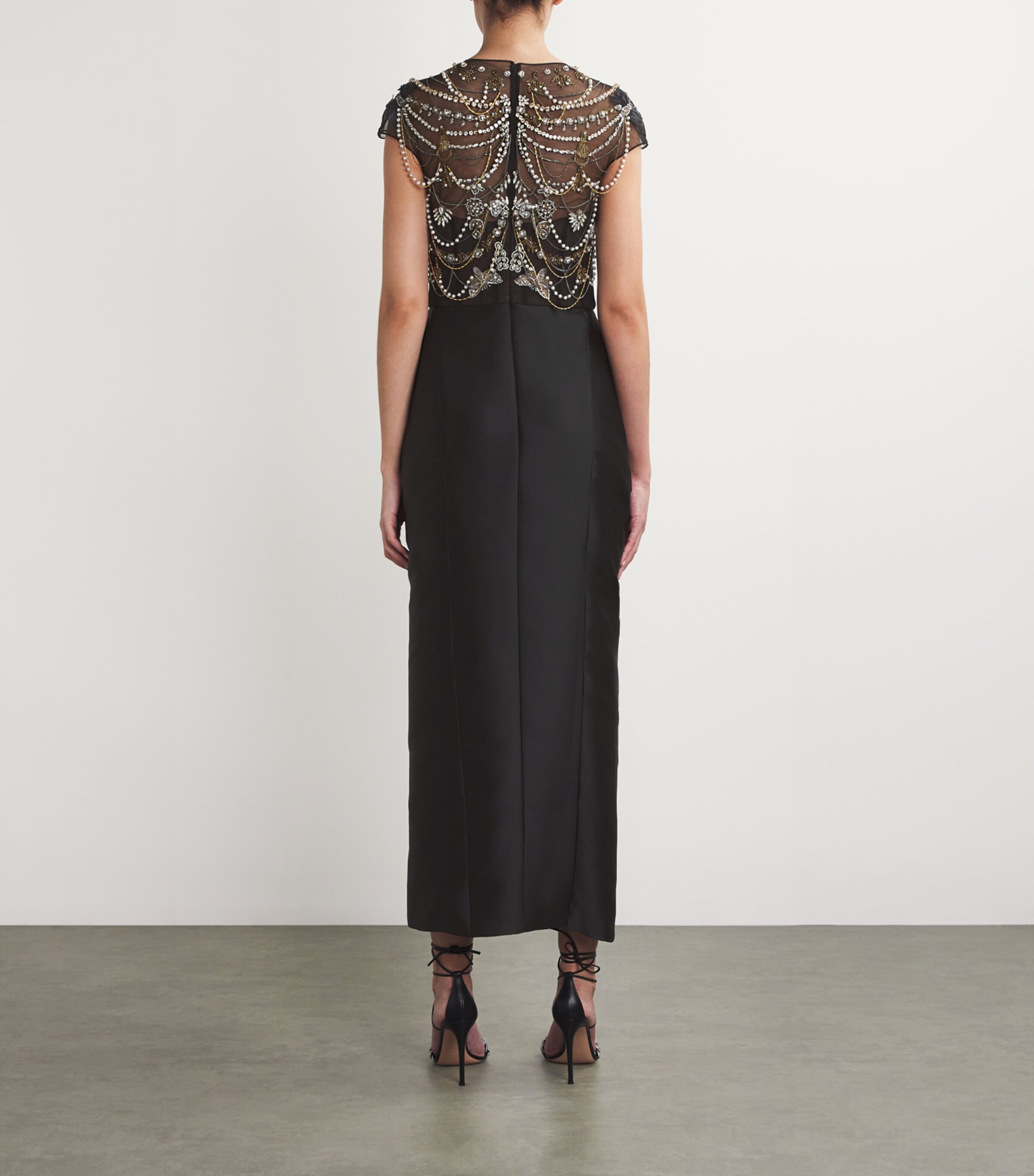 h and m black slip dress Spear Garden Midi Dress