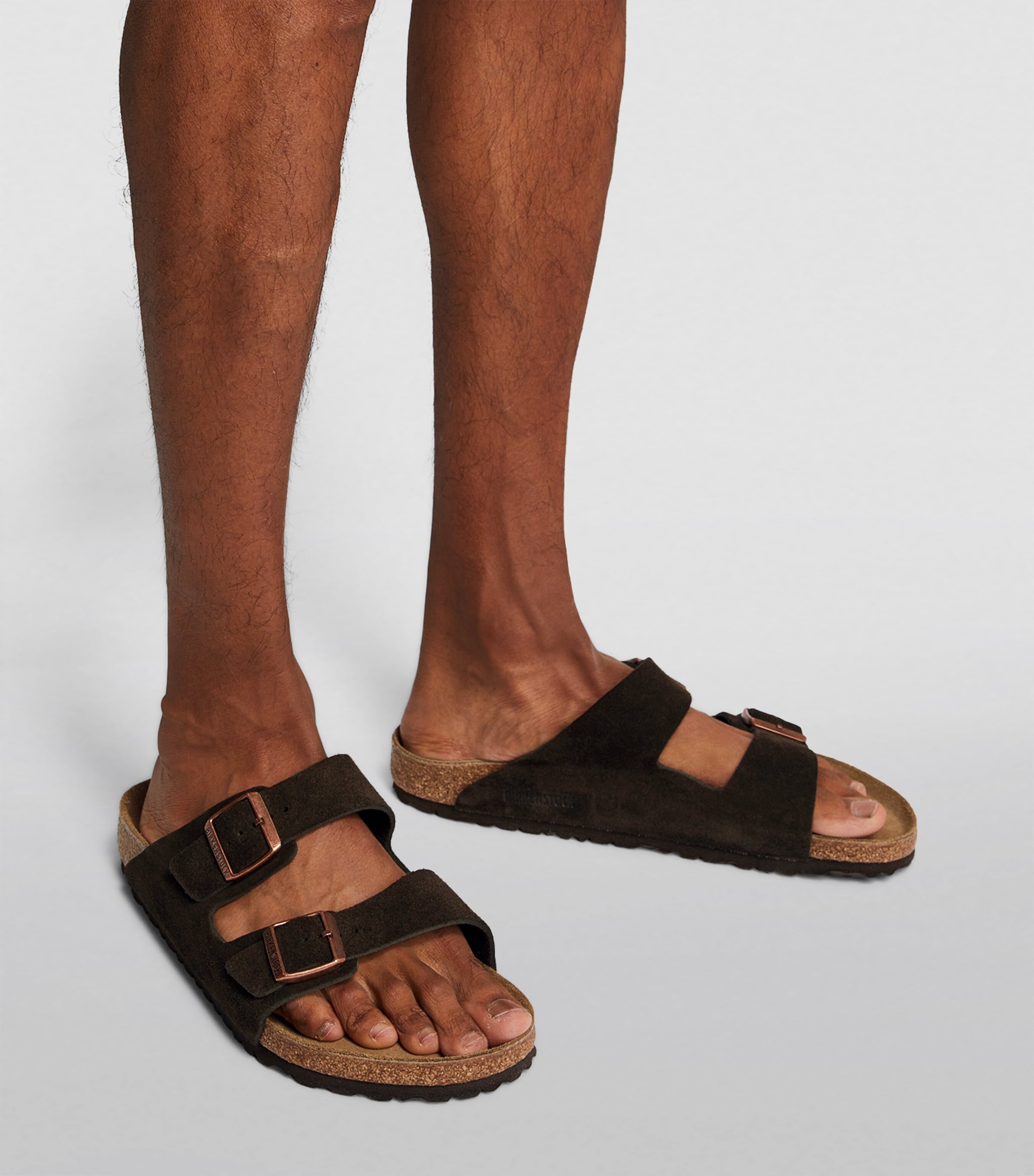 Birkenstock Suede Arizona Sandals Dark Brown Image 6