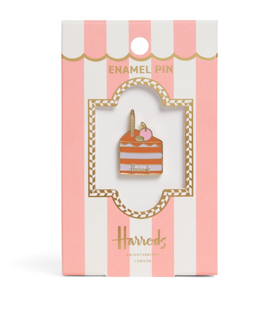 Enamel Cake Pin Badge GOLD Image 1