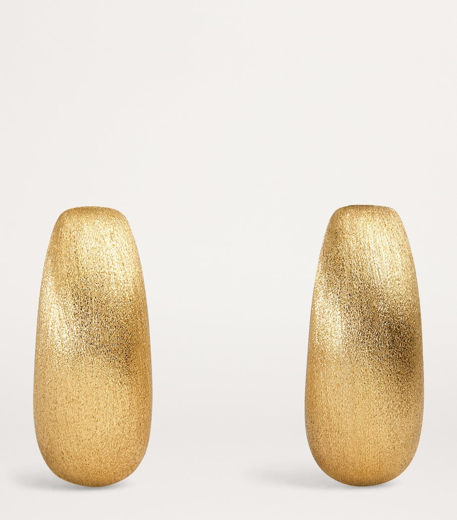 Yellow Gold Holly Huggie Earrings YELLOW GOLD Image 3