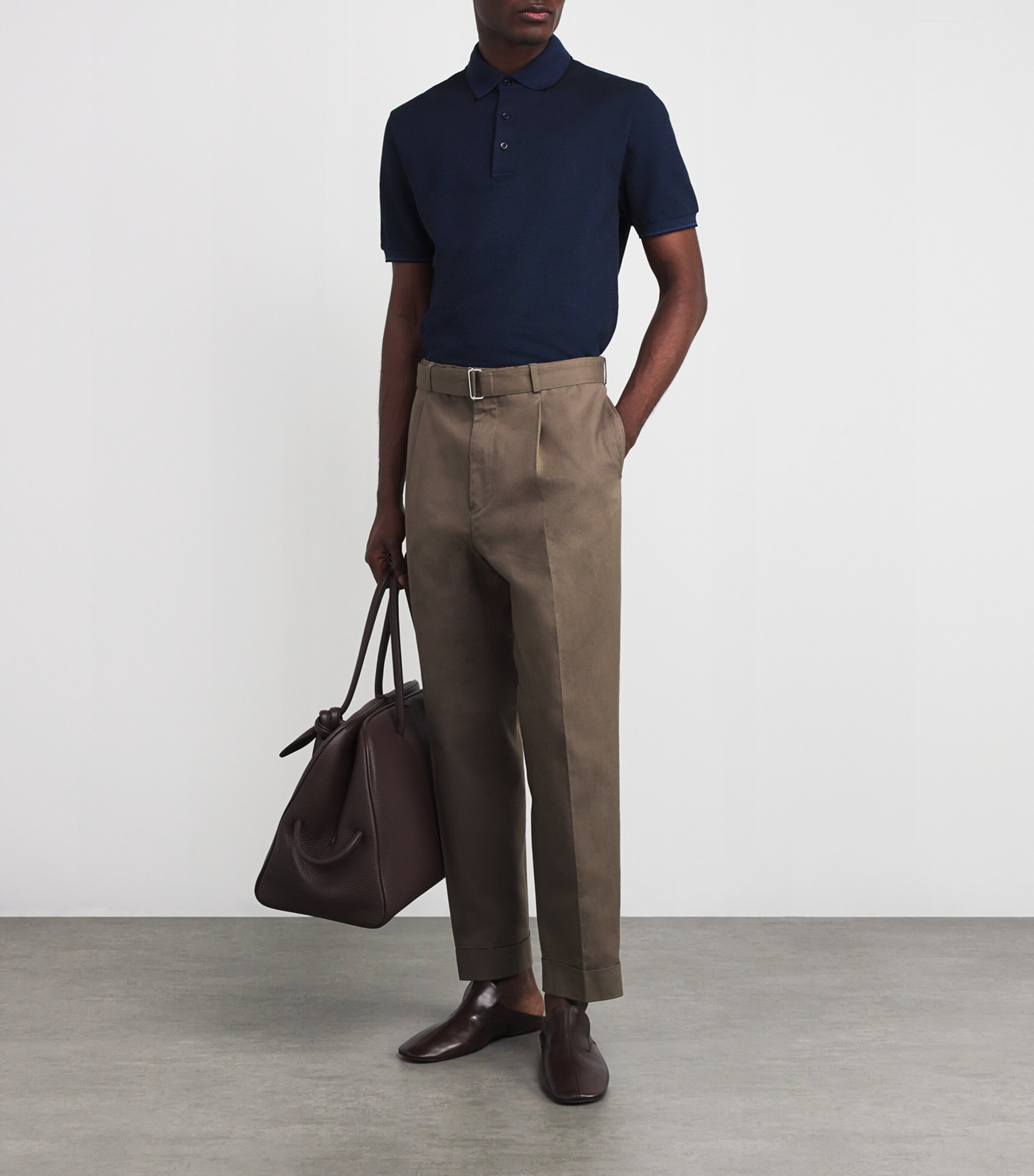 Canali Mens Cotton Polo Shirt Image 2