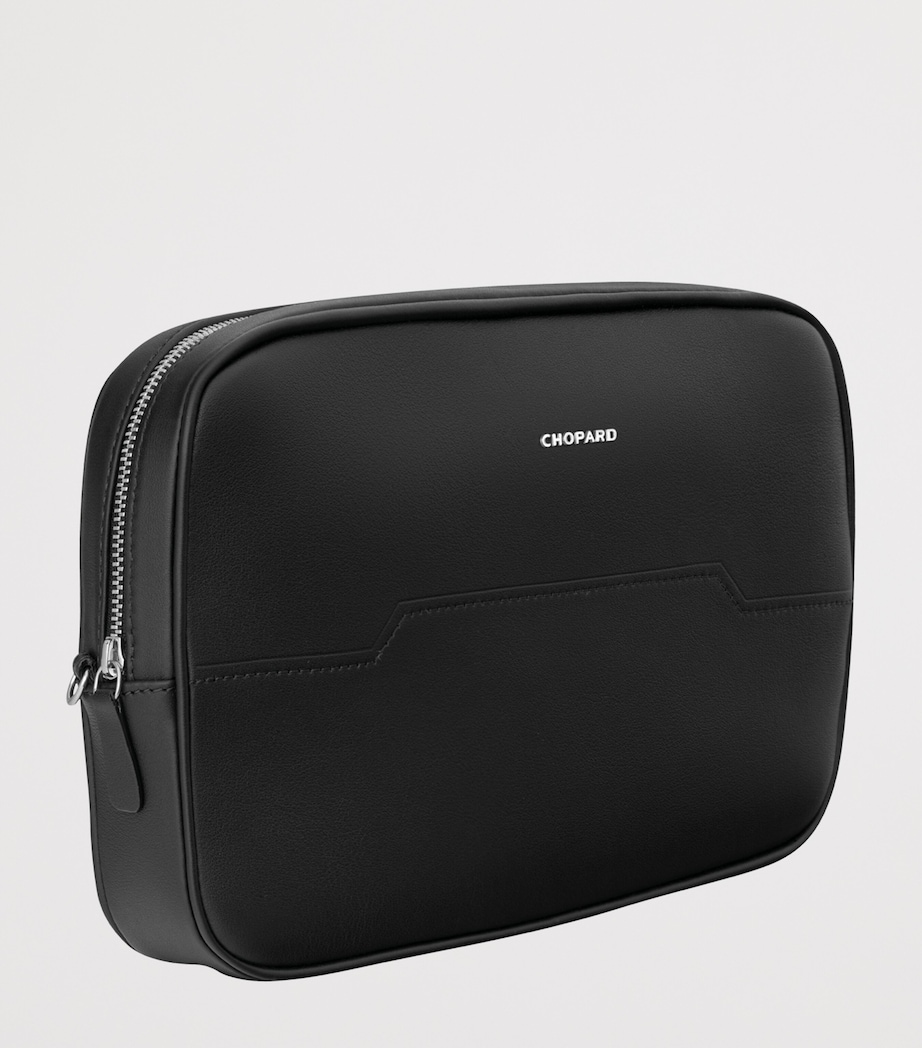 Small Leather Clutch Bag BLACK Image 2