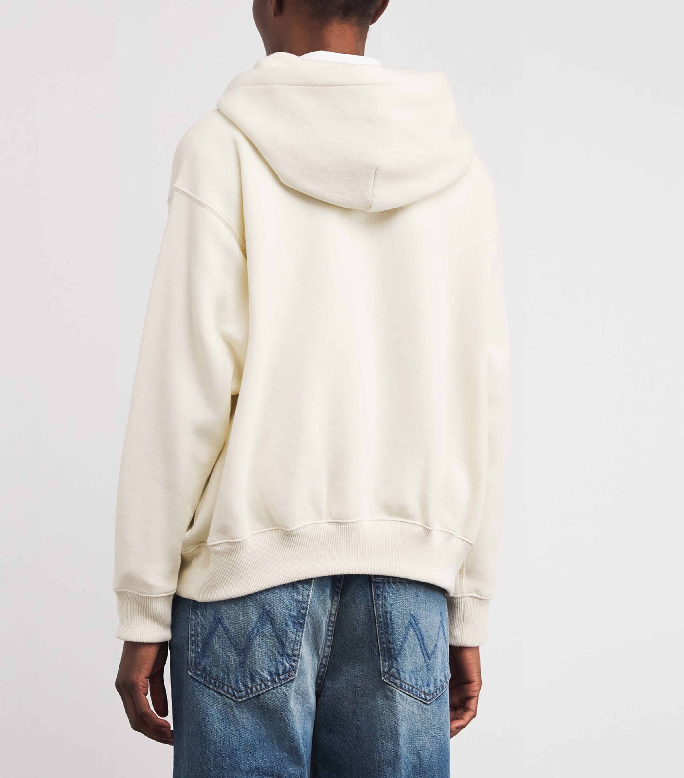 Cotton-Blend Polo Bear Hoodie PARCHMENT CREAM Image 4