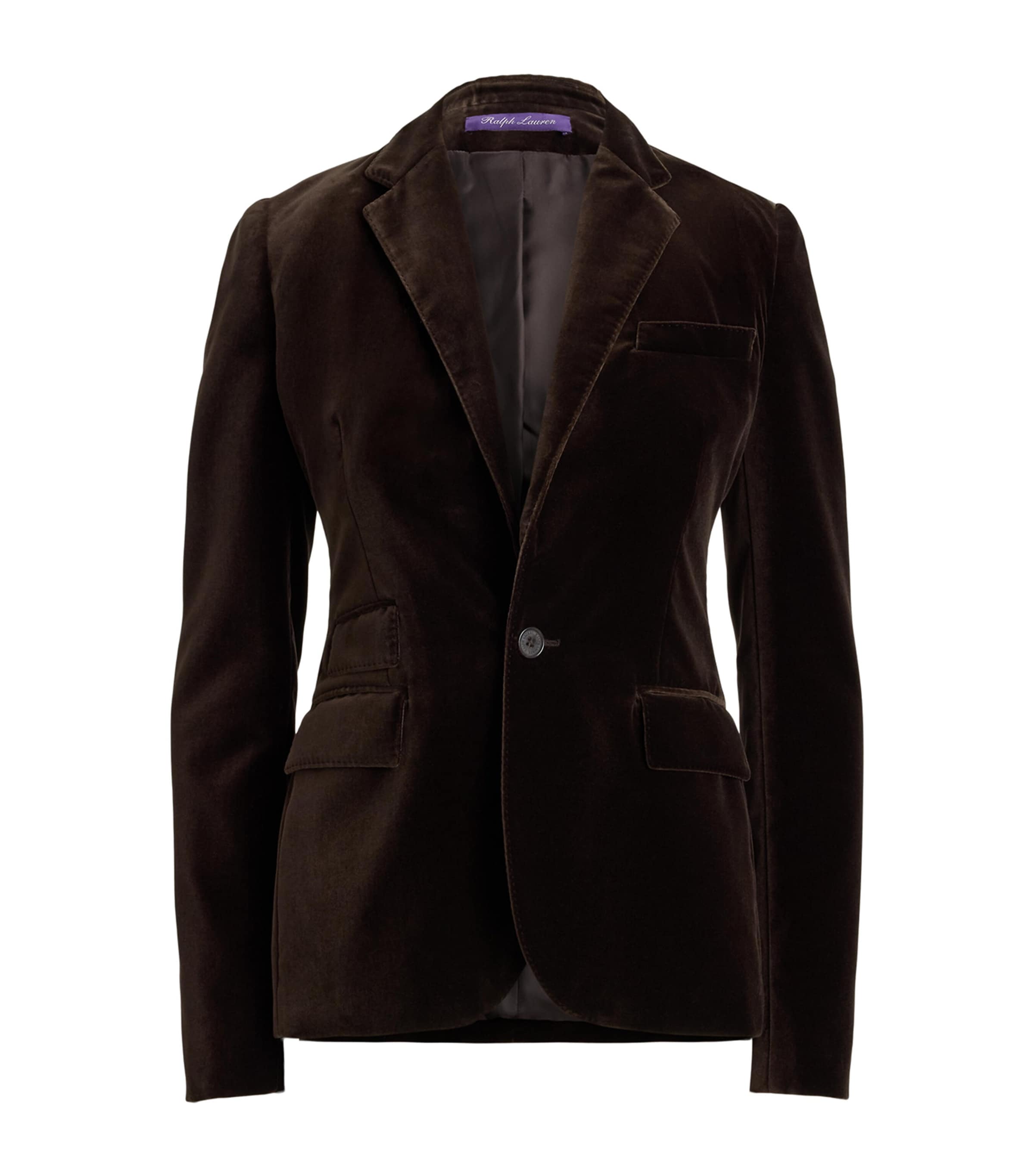 Ralph Lauren Cotton-blend Velvet Parker Blazer In Brown