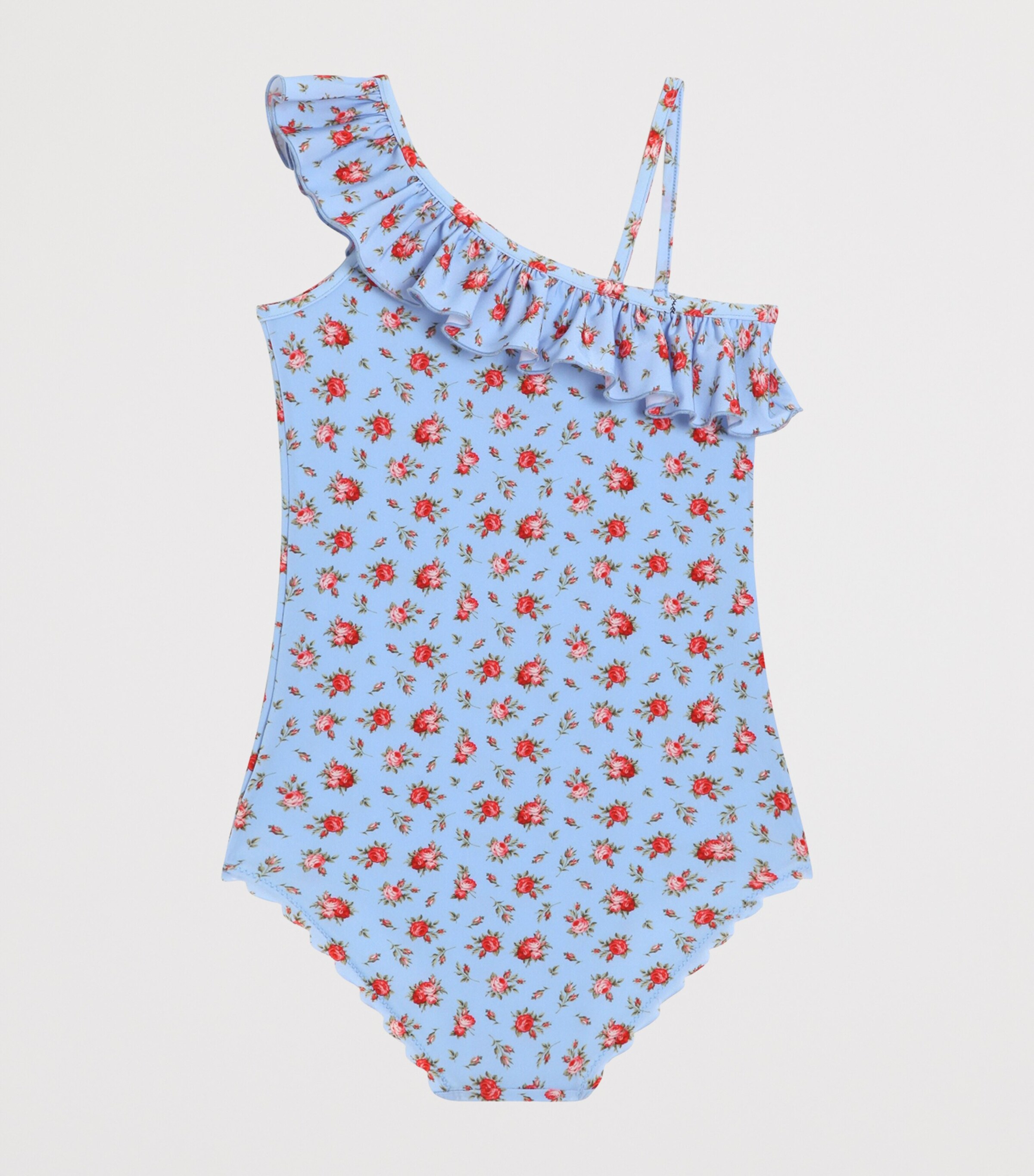 Dolce&Gabbana Kids Ruffle-Trim Floral Swimsuit (8-12+ Years) Roselline F.ce Image 2