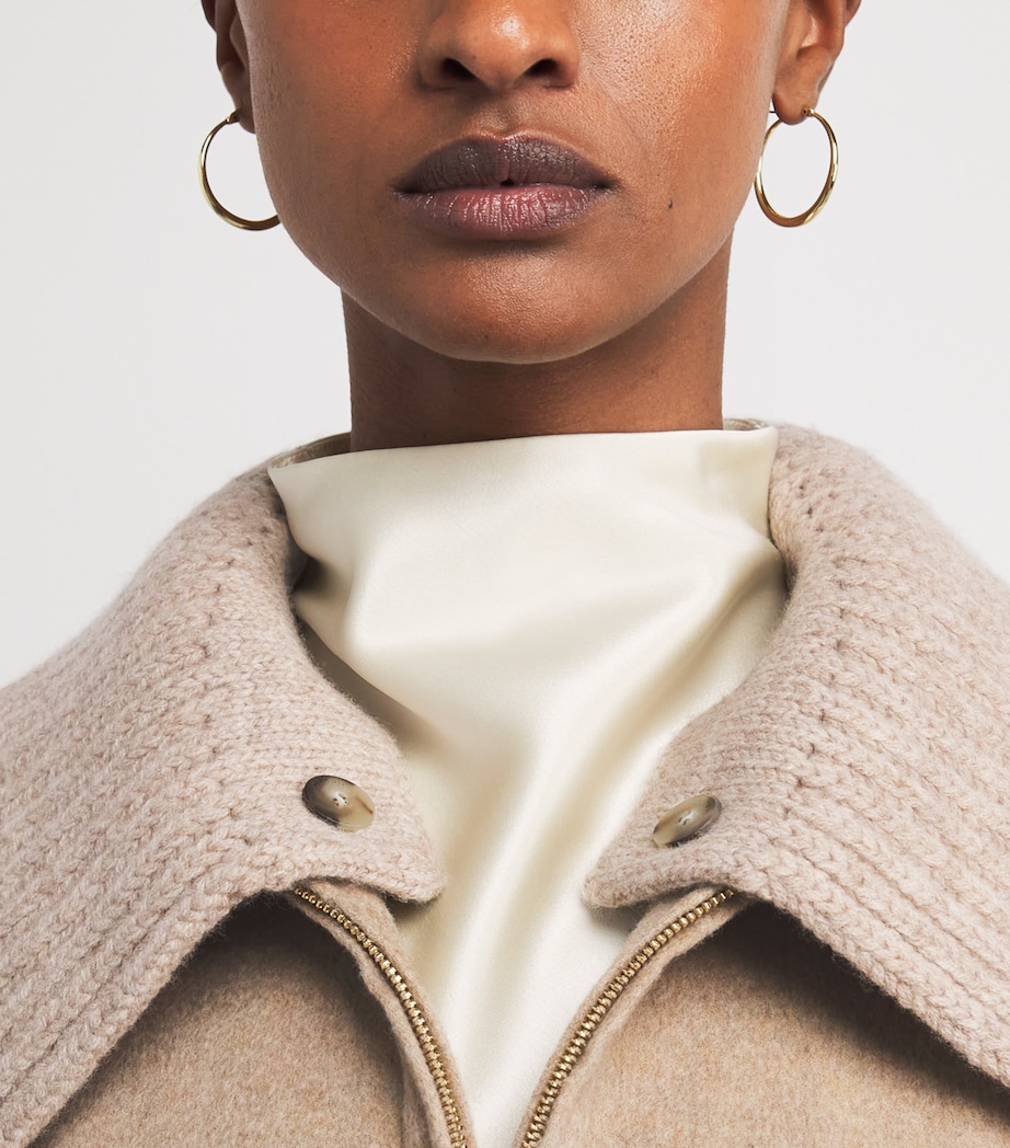 Joseph Womens Wool-Cashmere Cooksey Jacket Powder Melange Image 6