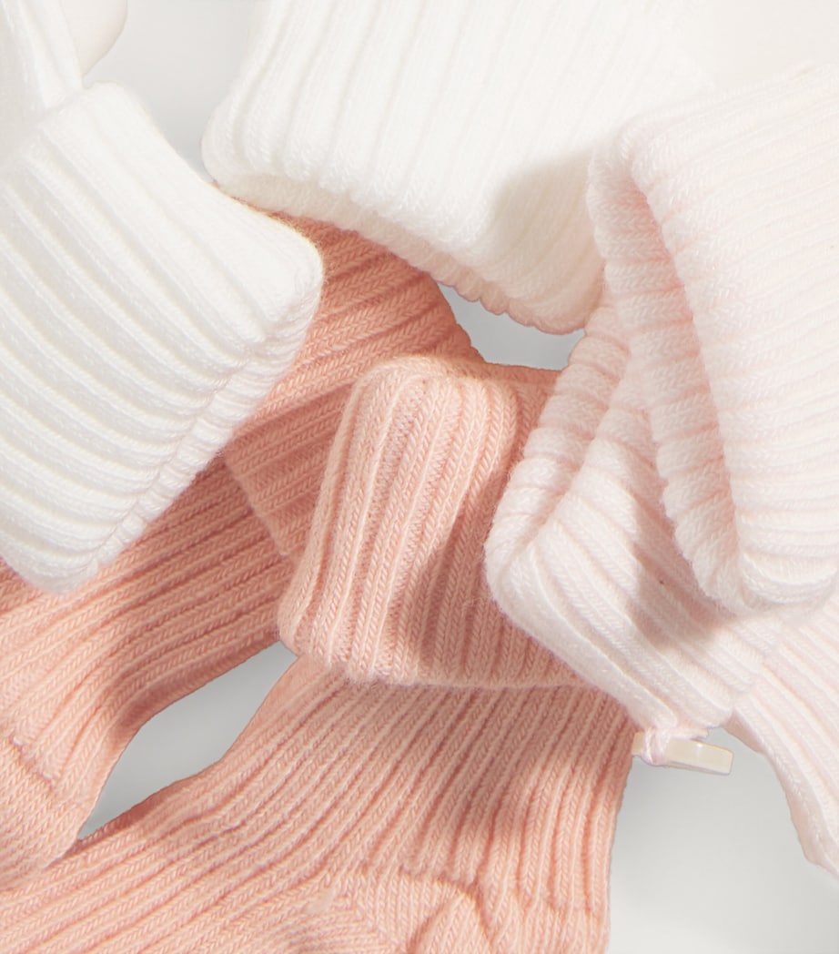 Set of 3 Cotton-Blend Knitted Socks (13-18 months) ROSE P�LE Image 3