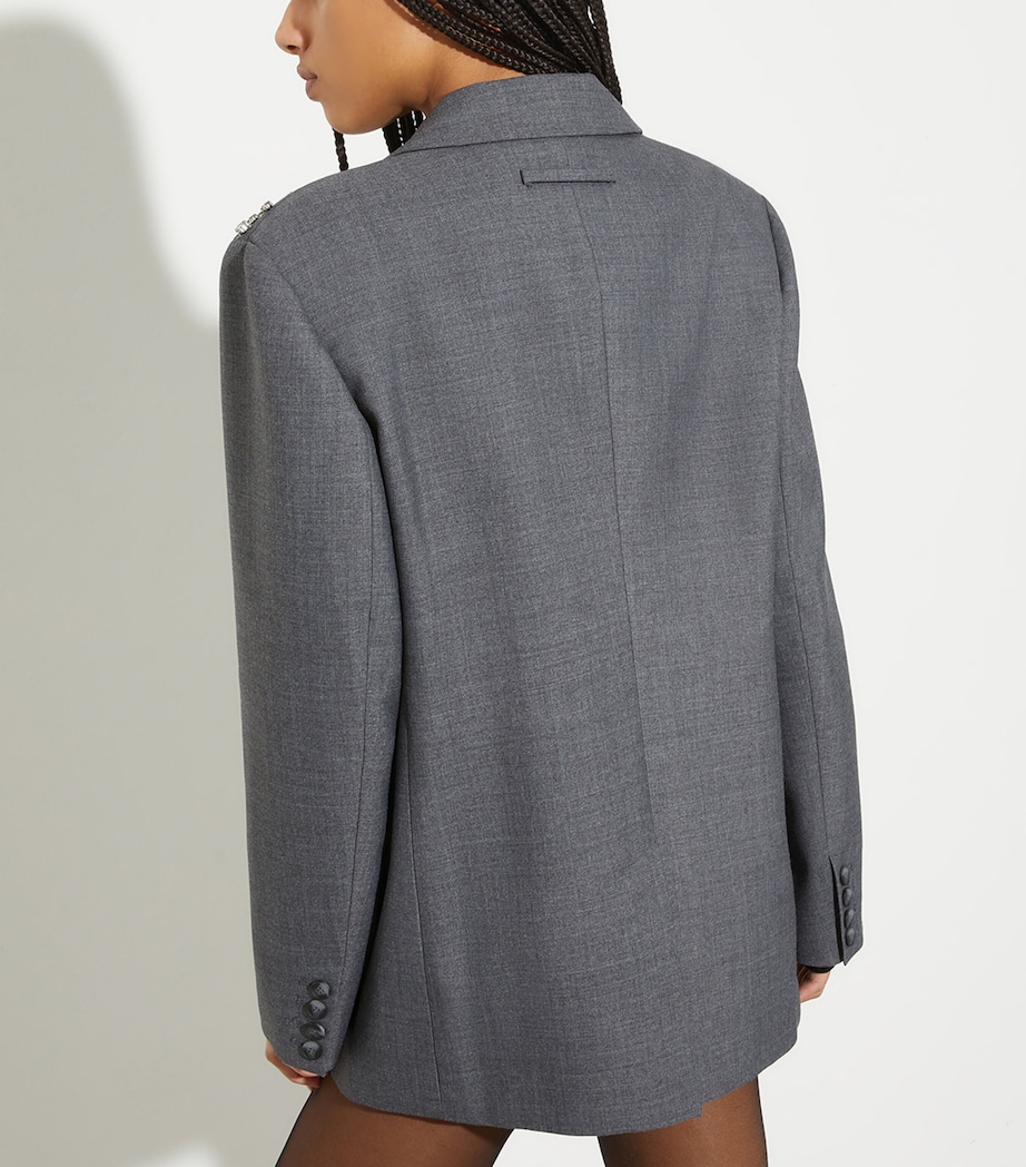Oversized Embellished Blazer GREY Image 4