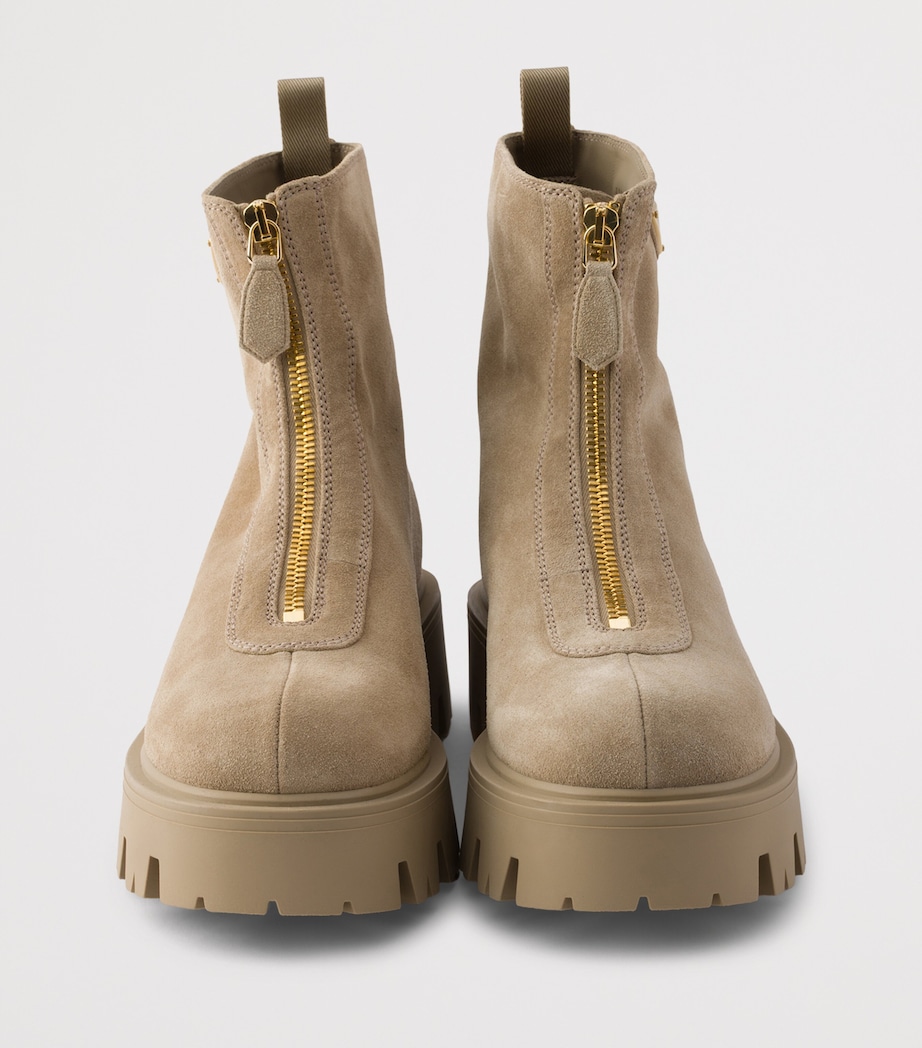 Suede Triangle Ankle Boots 50 F0F24 Image 5