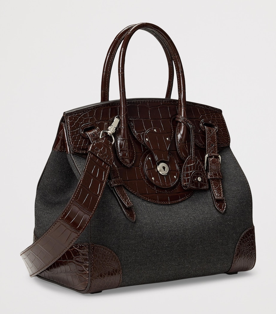 Wool-Alligator Soft Ricky 33 Top-Handle Bag MOCHA/MEDIUM GREY Image 2