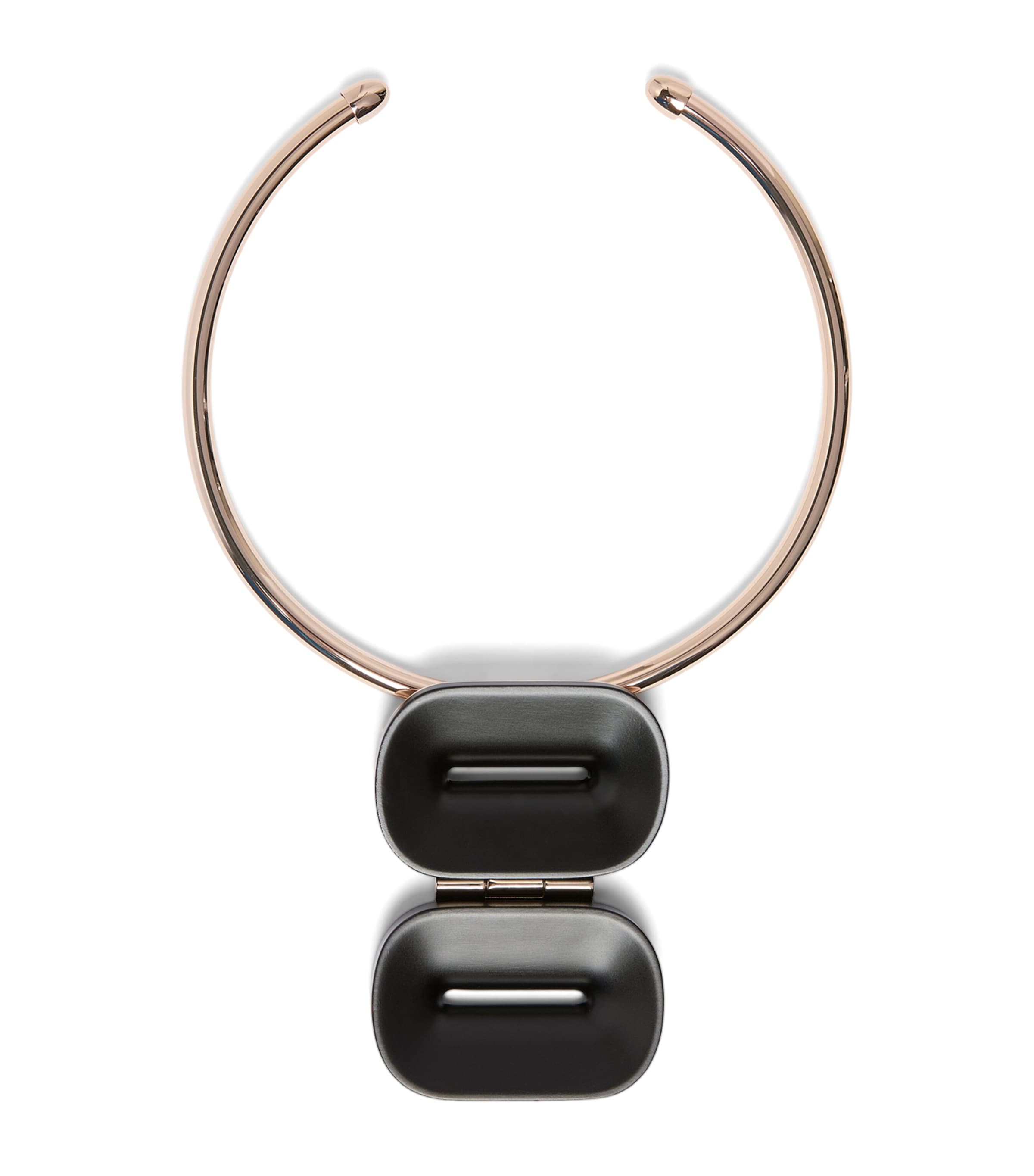Max Mara Ebony Pinza Choker Necklace Coffee Image 1